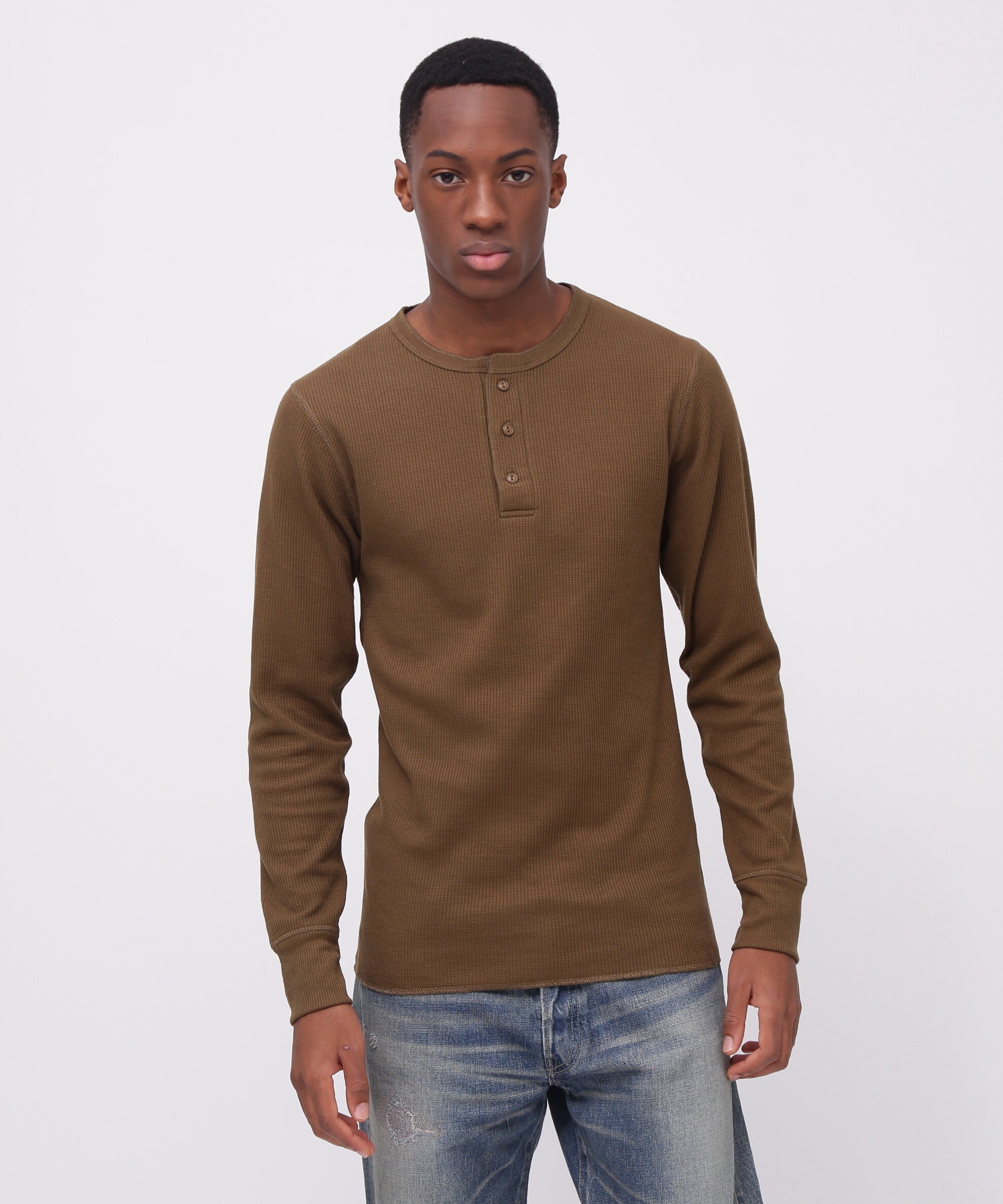 AVIREX｜《DAILY/デイリー》THERMAL L/S HENLEY NECK T-SHIRT/サーマル