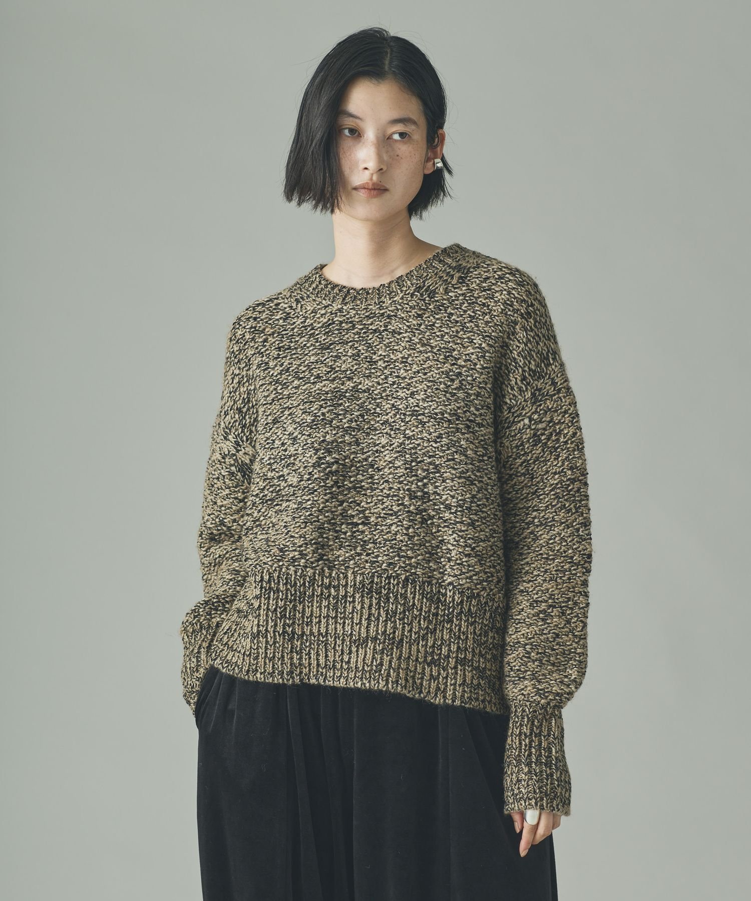 Curensology｜カノコアミMIXニットプルオーバー | Rakuten Fashion