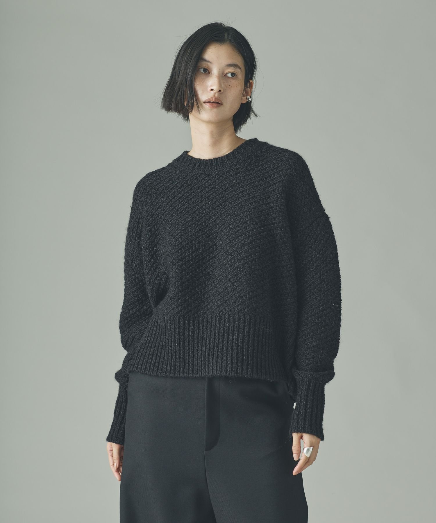 Curensology｜カノコアミMIXニットプルオーバー | Rakuten Fashion