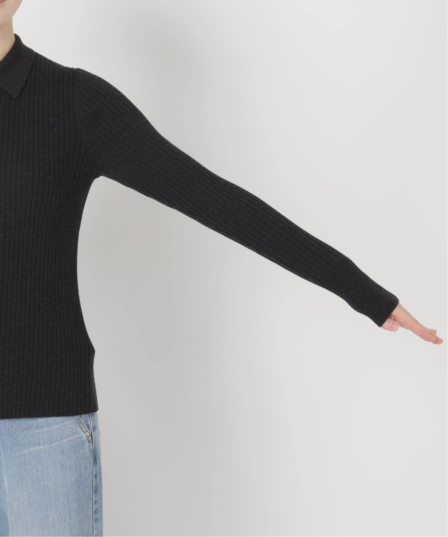 IENA｜EXメリノリブ ポロ襟カーディガン | Rakuten Fashion(楽天