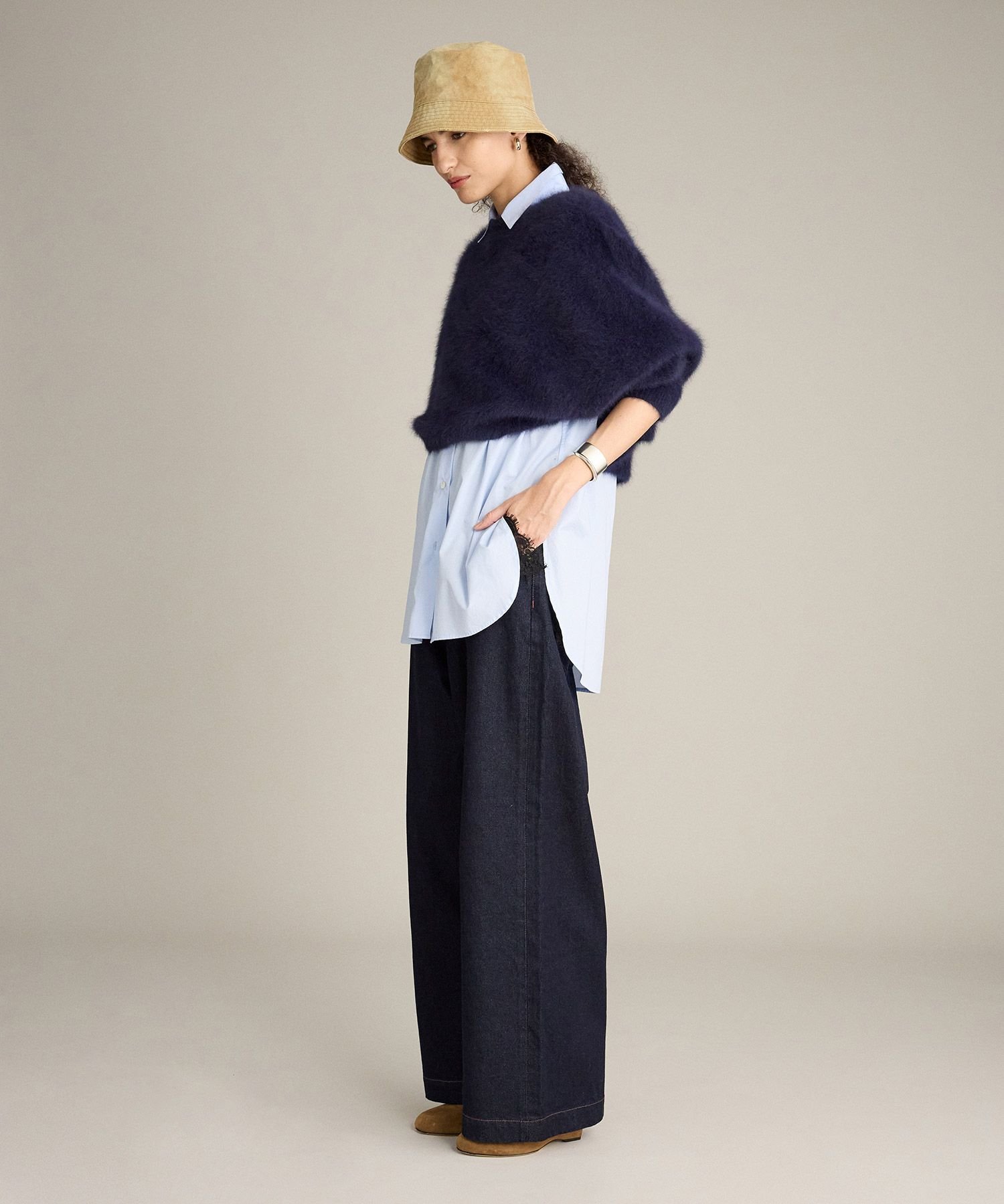 BRILL｜FOXカシミヤポンチョプルオーバー | Rakuten Fashion(楽天