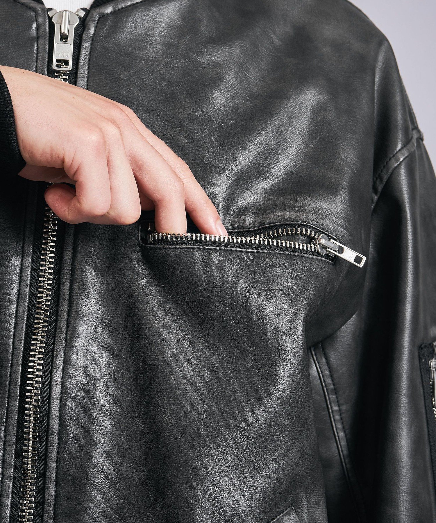 UNITED ARROWS LTD. OUTLET｜レザーライク ボンバー ジャケット