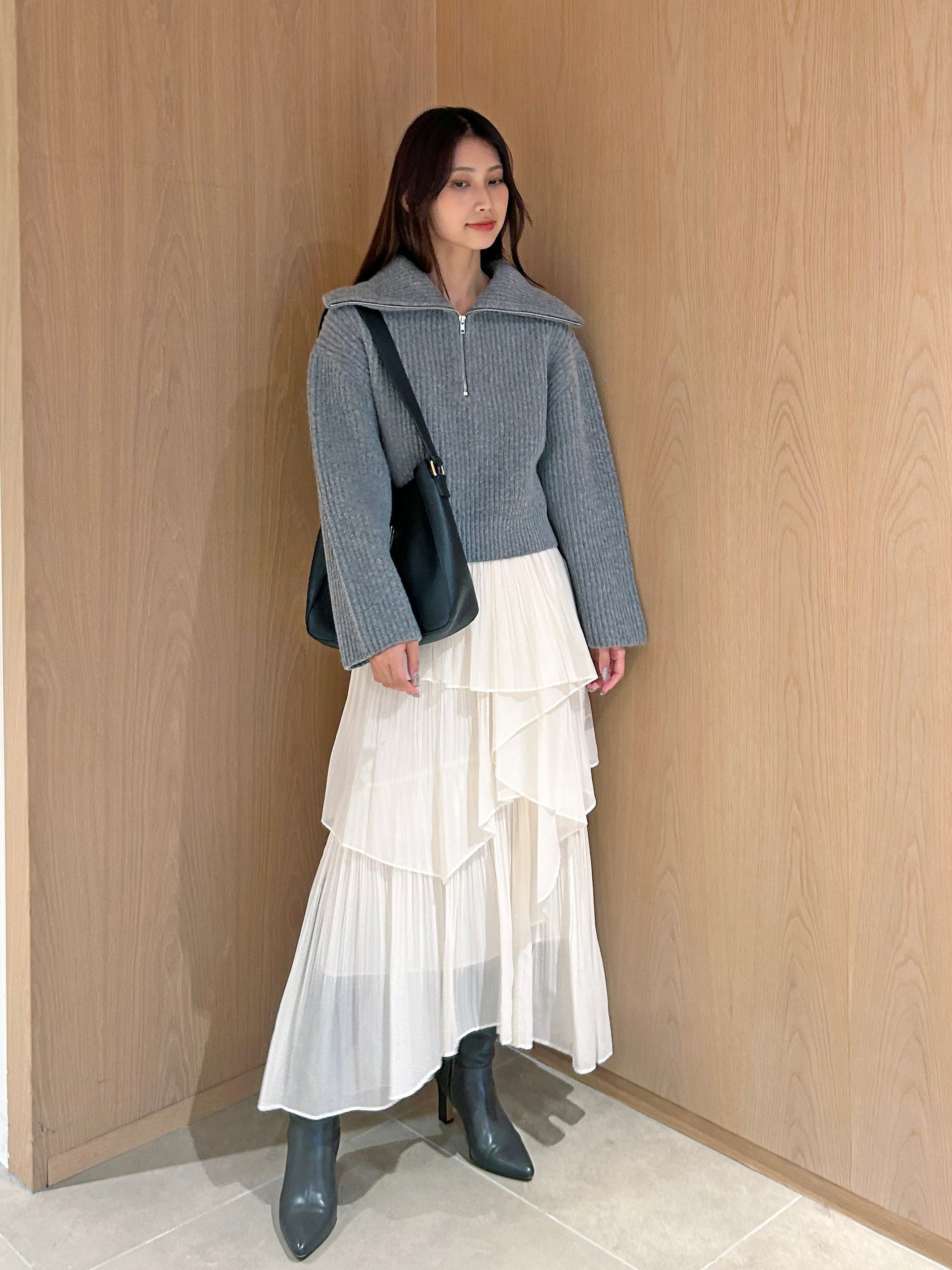 SNIDEL｜ストレートプリーツティアードスカート | Rakuten Fashion