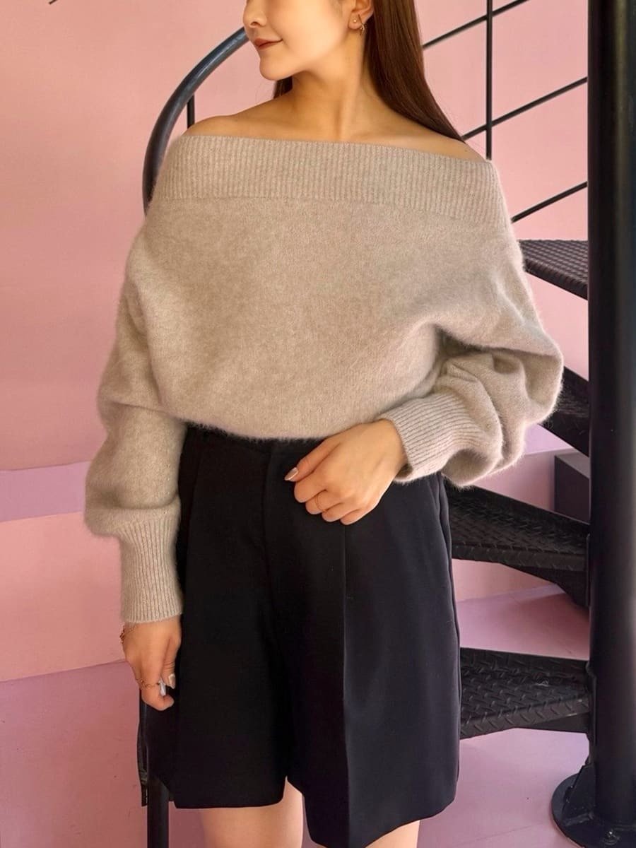 SNIDEL｜フォックスアルパカオフショルプルオーバー | Rakuten Fashion