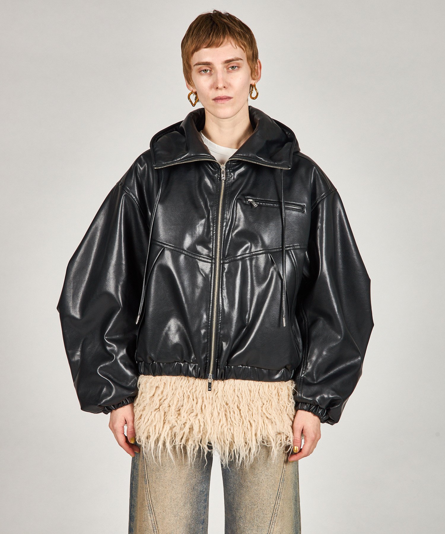 PRANK PROJECT｜フェイクレザーパテッドトラックジャケット | Rakuten