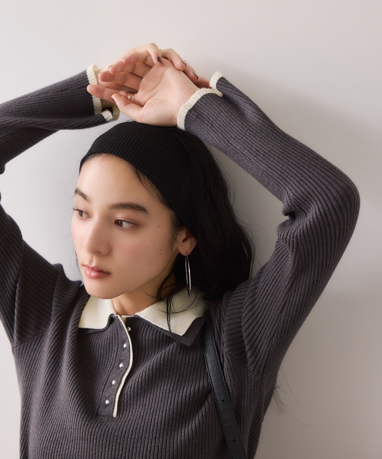 VIS｜ダブルカラーポロニットトップス | Rakuten Fashion(楽天