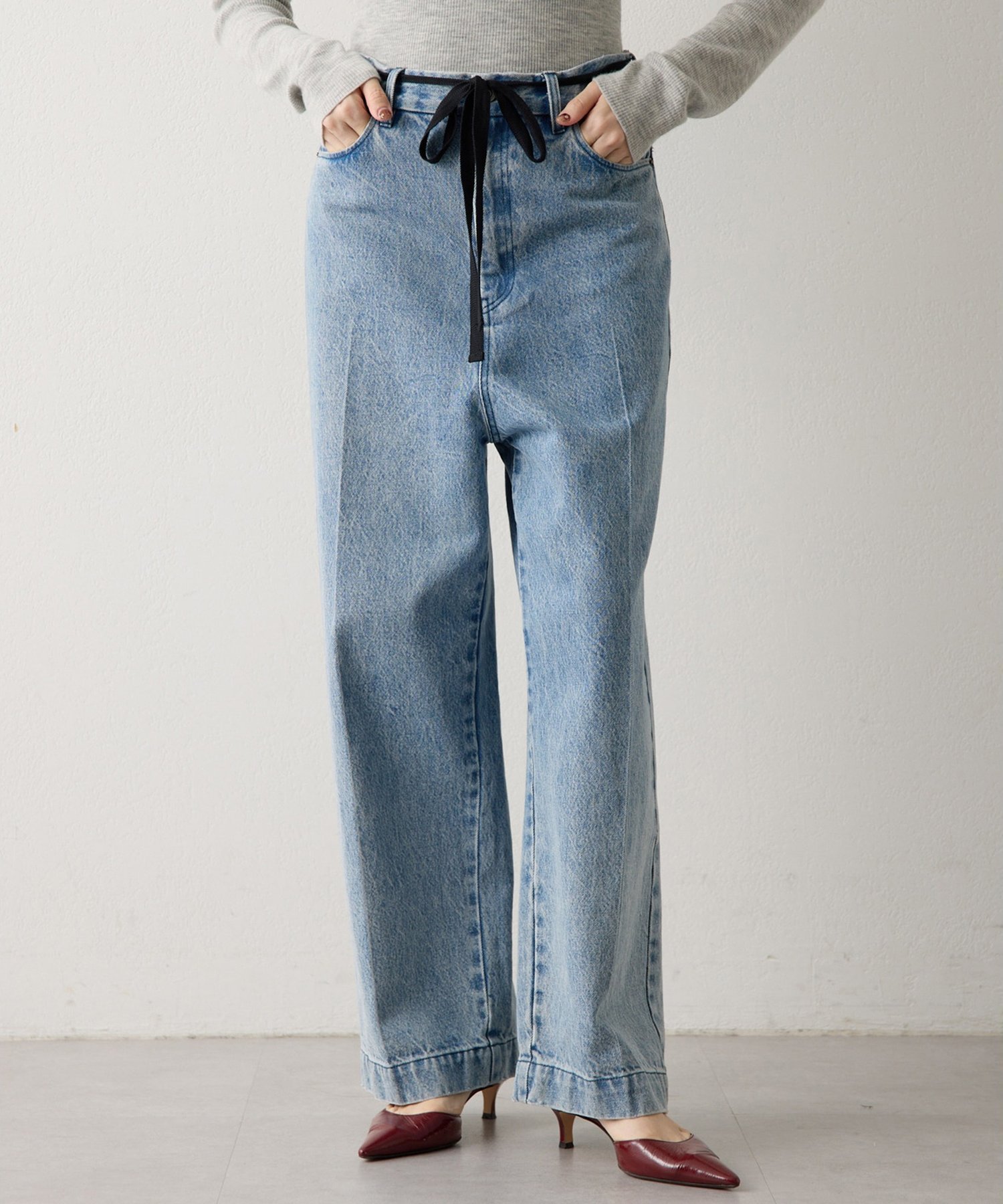 Whim Gazette｜センタープレスデニムパンツ | Rakuten Fashion(楽天