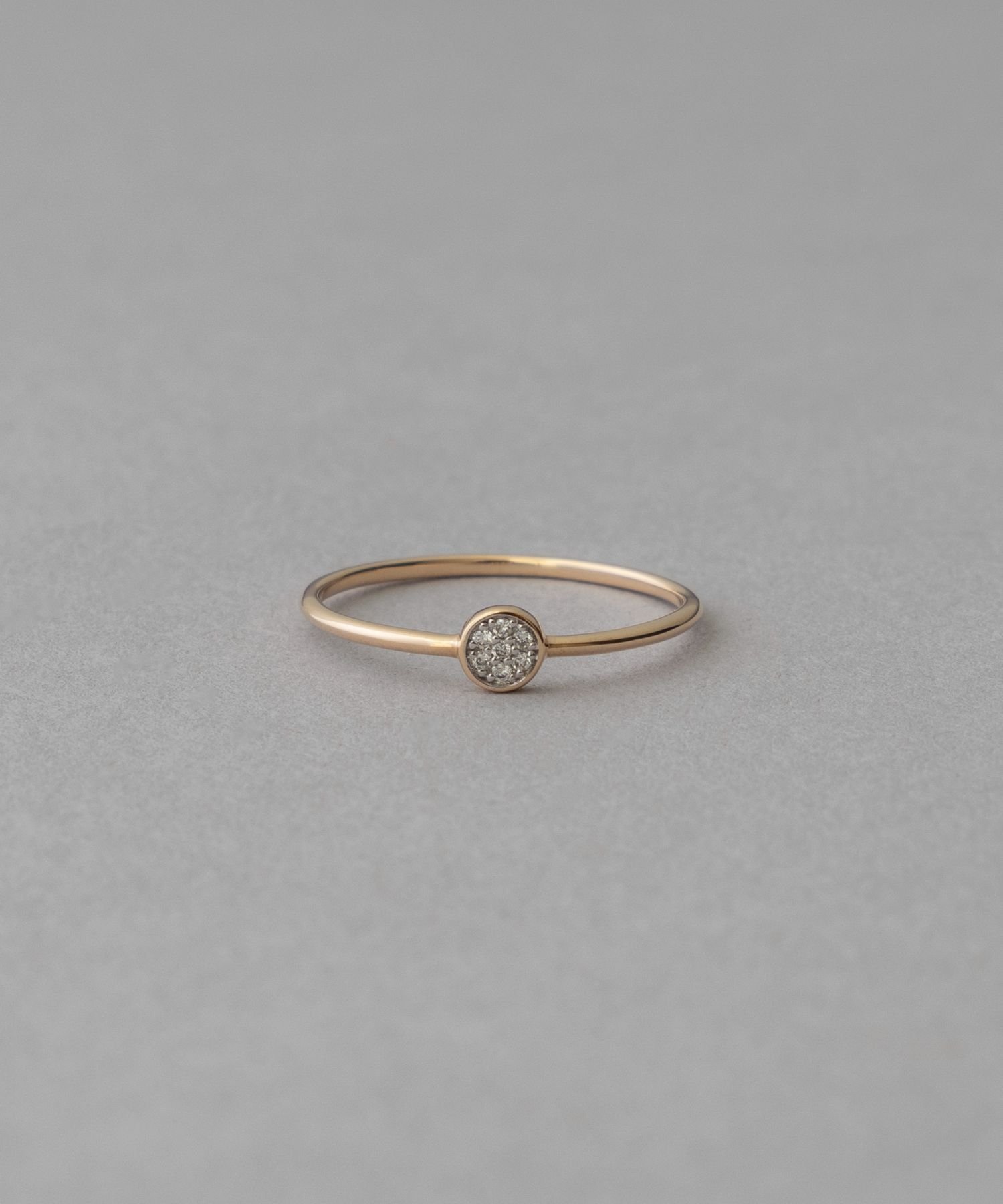 ete｜[レイヤード] K10YG ムーンストーン/ホワイトトパーズ リング