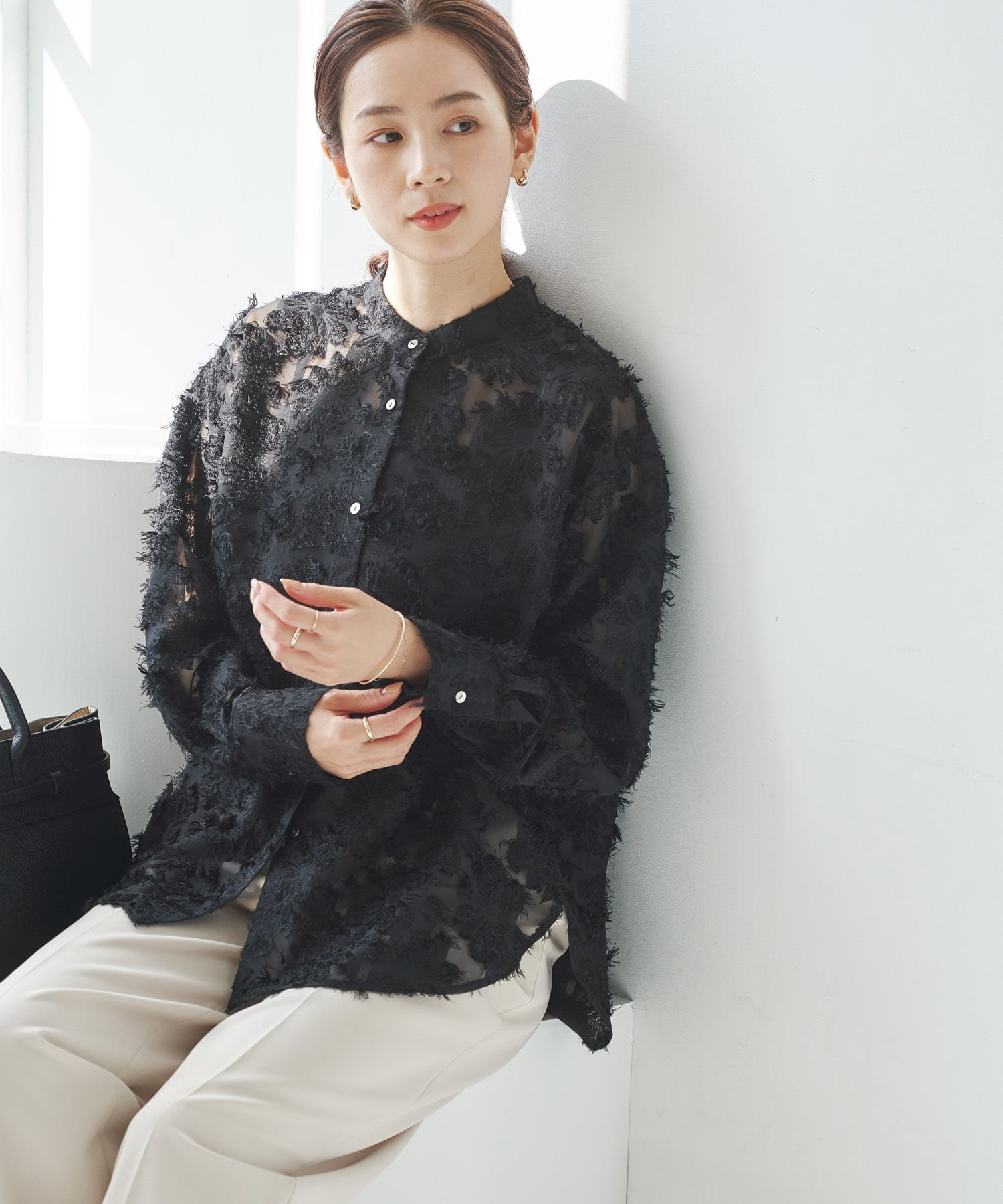 URBAN RESEARCH｜カットジャガードバンドカラーシャツ | Rakuten