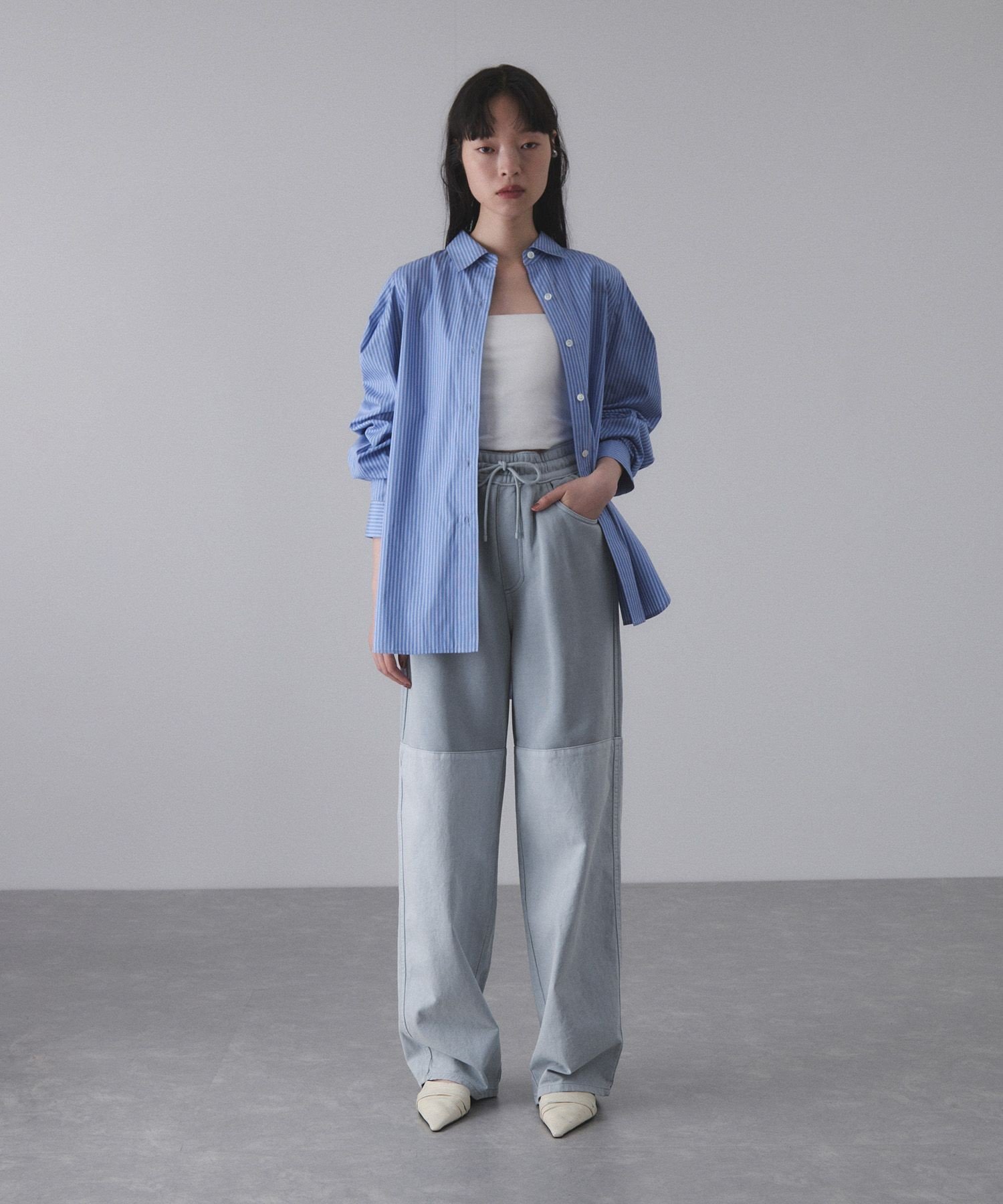 ADAM ET ROPE'｜【AMOMENTO for ADAM ET ROPE'】別注DRAWSTRING DENIM