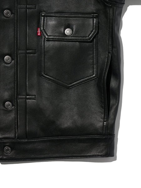 Levi's｜PREMIUM BLACK TYPEII TRUCKER LEATHER JACKET | Rakuten