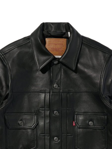 Levi's｜PREMIUM BLACK TYPEII TRUCKER LEATHER JACKET | Rakuten