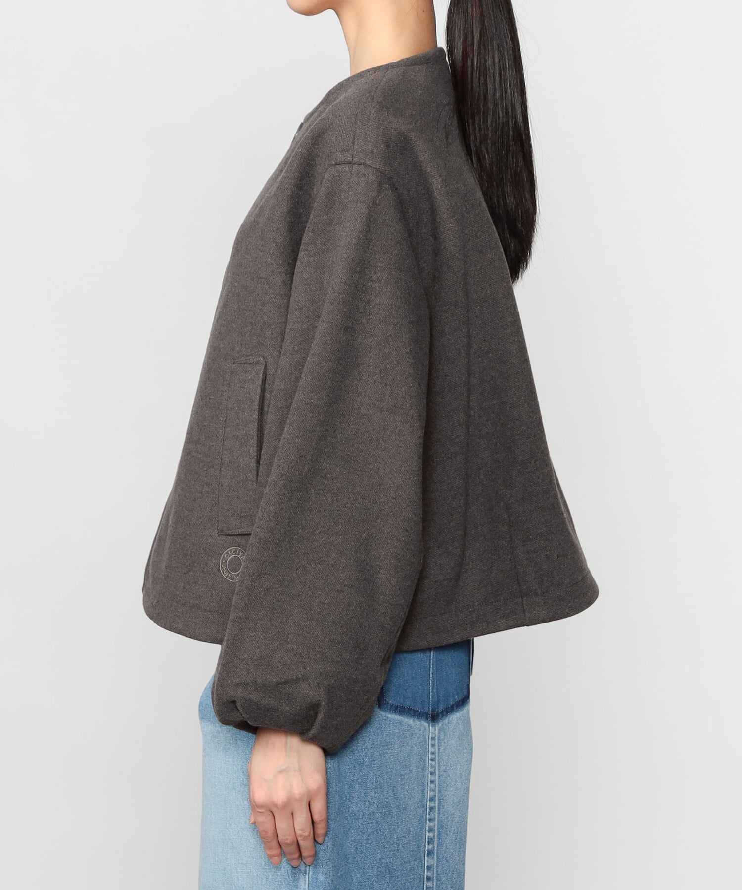 Bshop｜ORCIVAL | ブリティッシュツイード ノーカラーブルゾン WOMEN