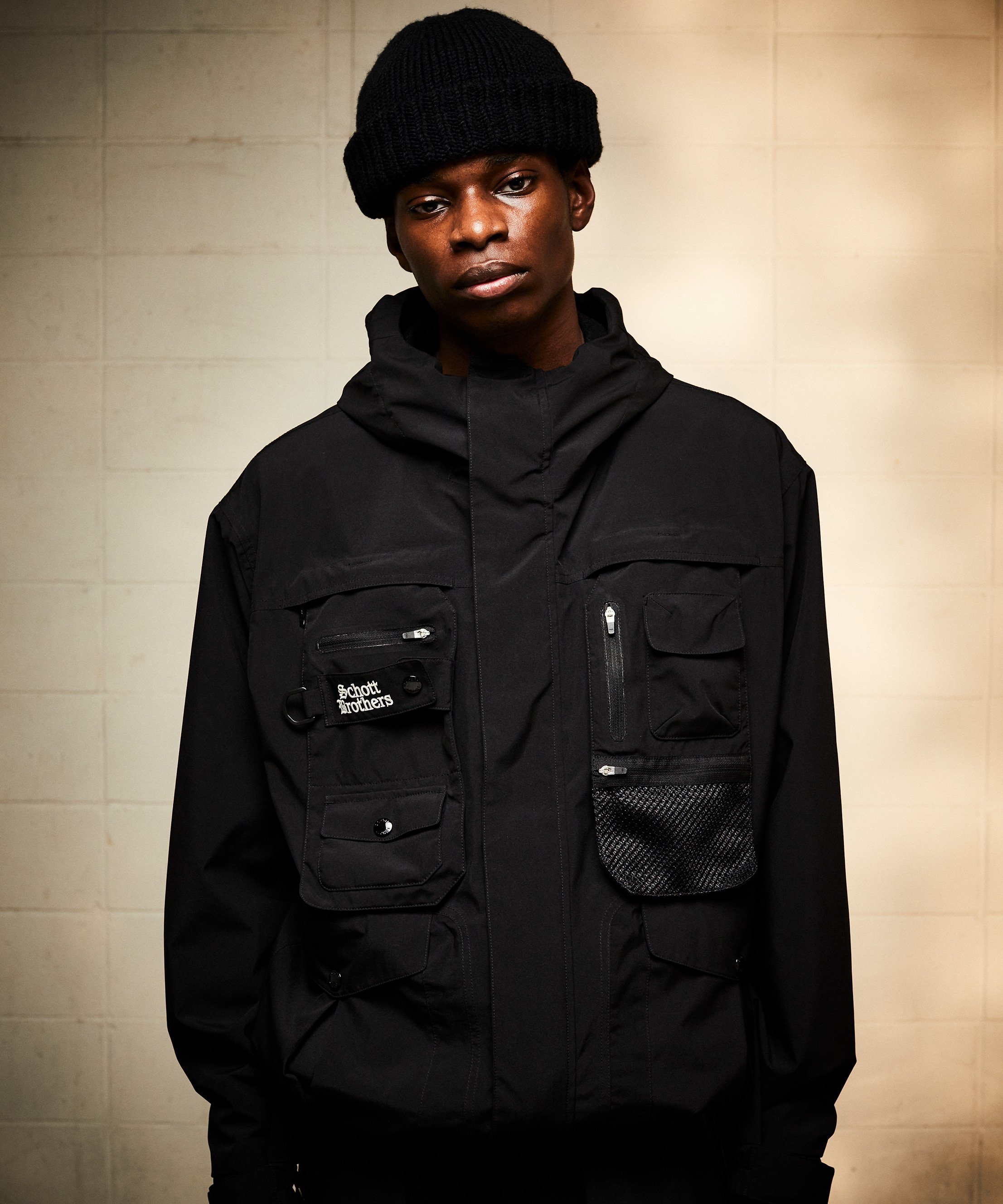 Schott｜B.S. HOODED JKT/ブラックシープ シェル ジャケット | Rakuten