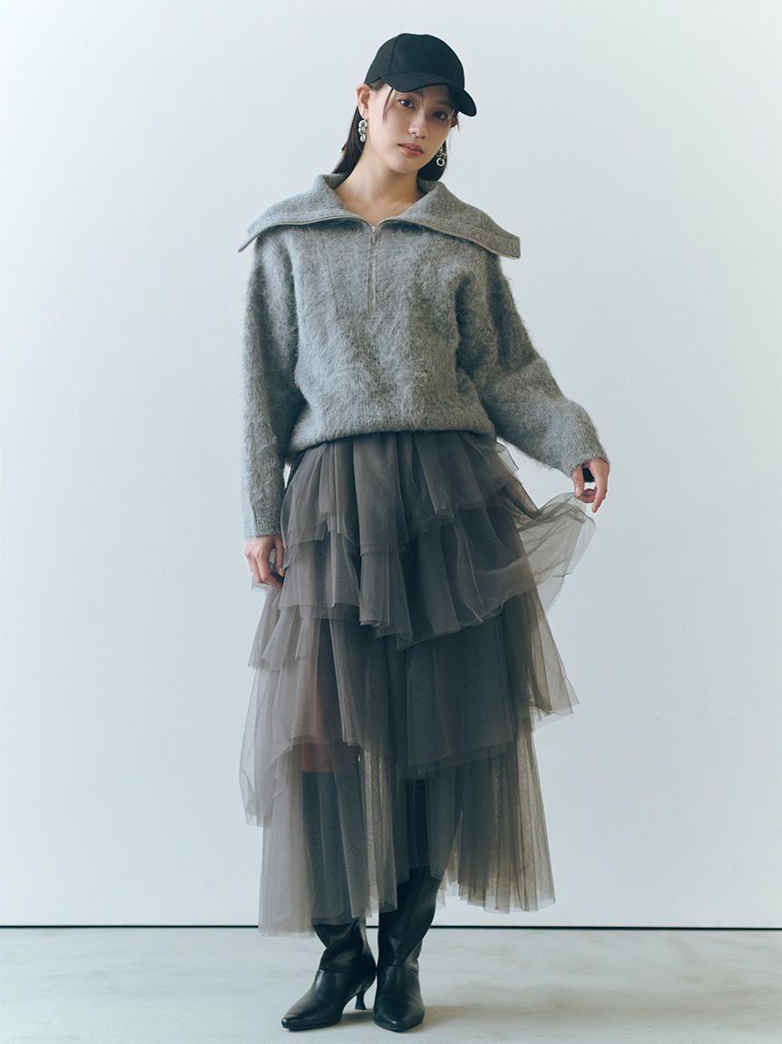 FRAY I.D｜チュールアシメティアードスカート | Rakuten Fashion(楽天