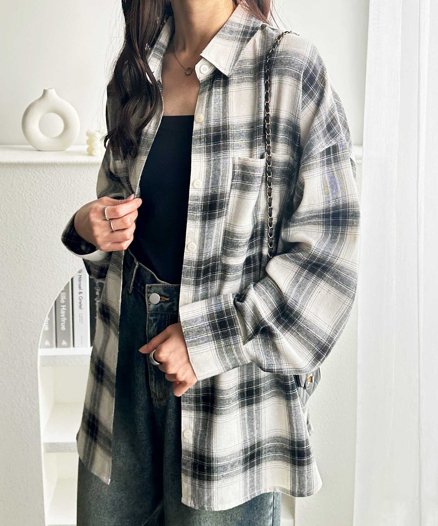 GeeRA｜チェックロングシャツ | Rakuten Fashion(楽天ファッション／旧