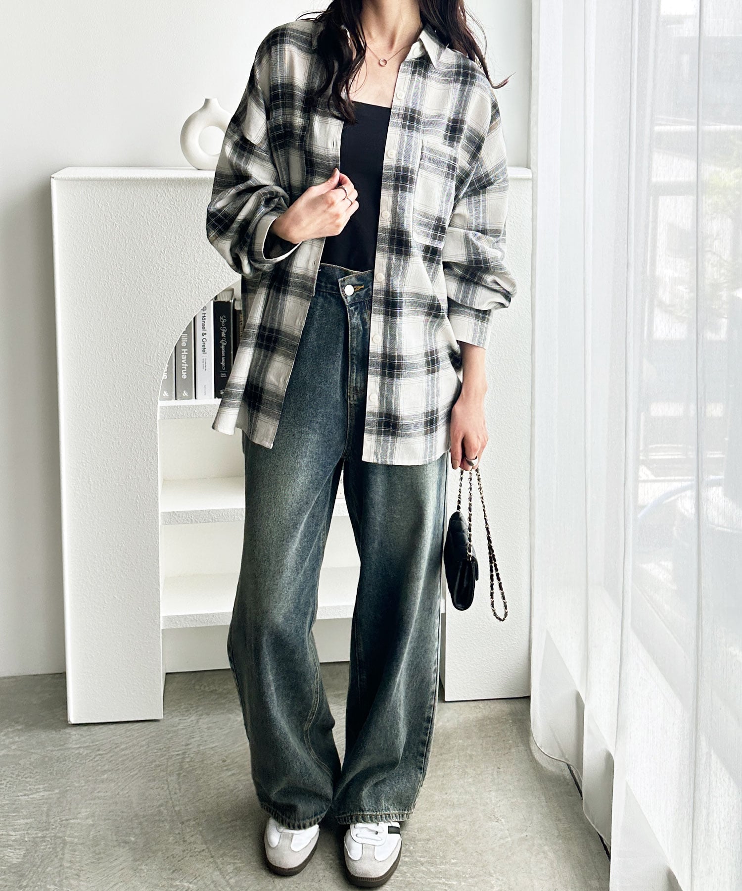 GeeRA｜チェックロングシャツ | Rakuten Fashion(楽天ファッション／旧