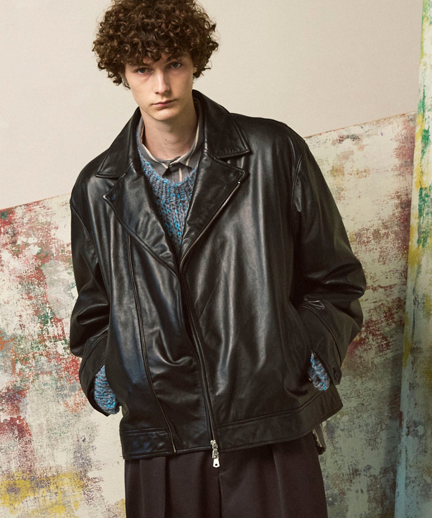 MAISON SPECIAL｜Sheep Leather Tailored Double Rider Jacket