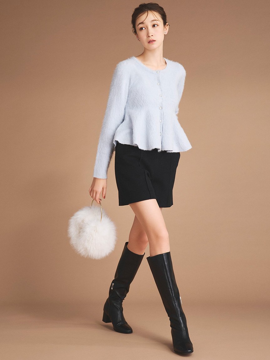 CELFORD｜ファーライクペプラムカーディガン | Rakuten Fashion(楽天