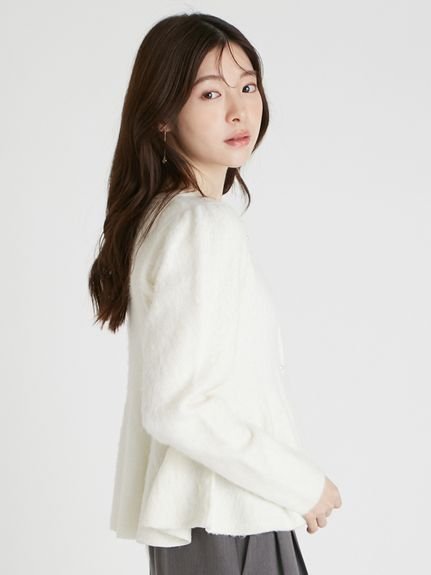 CELFORD｜ファーライクペプラムカーディガン | Rakuten Fashion(楽天