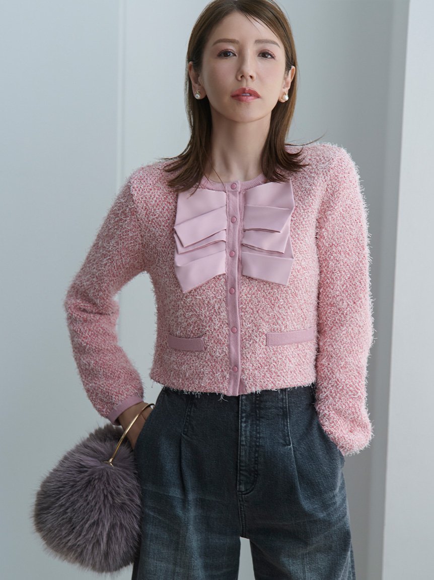 CELFORD｜ダブルリボンニットジャケット | Rakuten Fashion(楽天