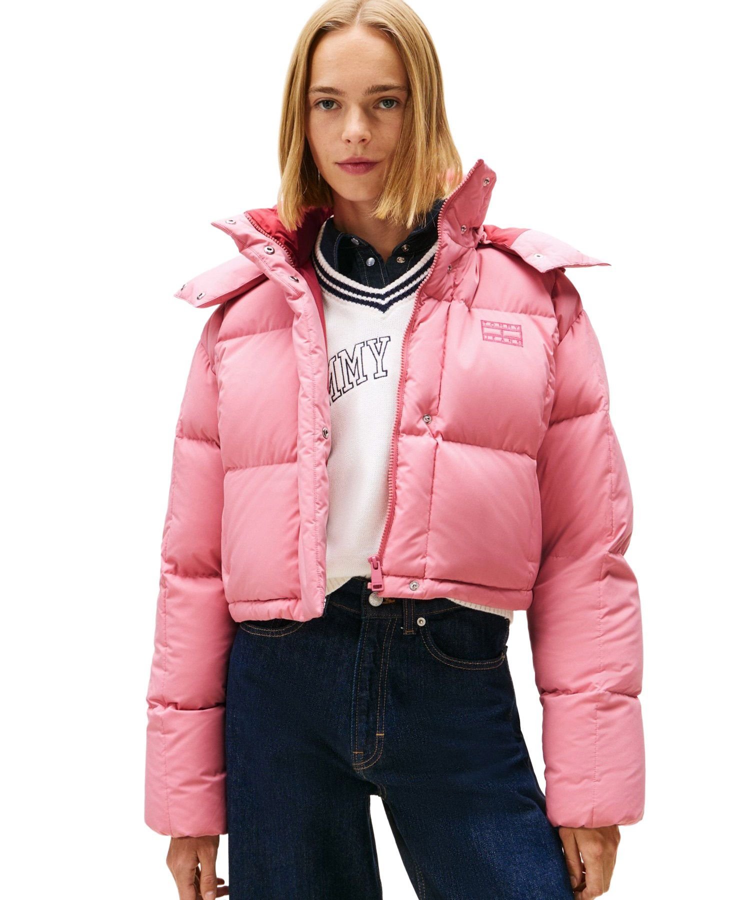 TOMMY HILFIGER｜アラスカグリッドクロップドダウンジャケット