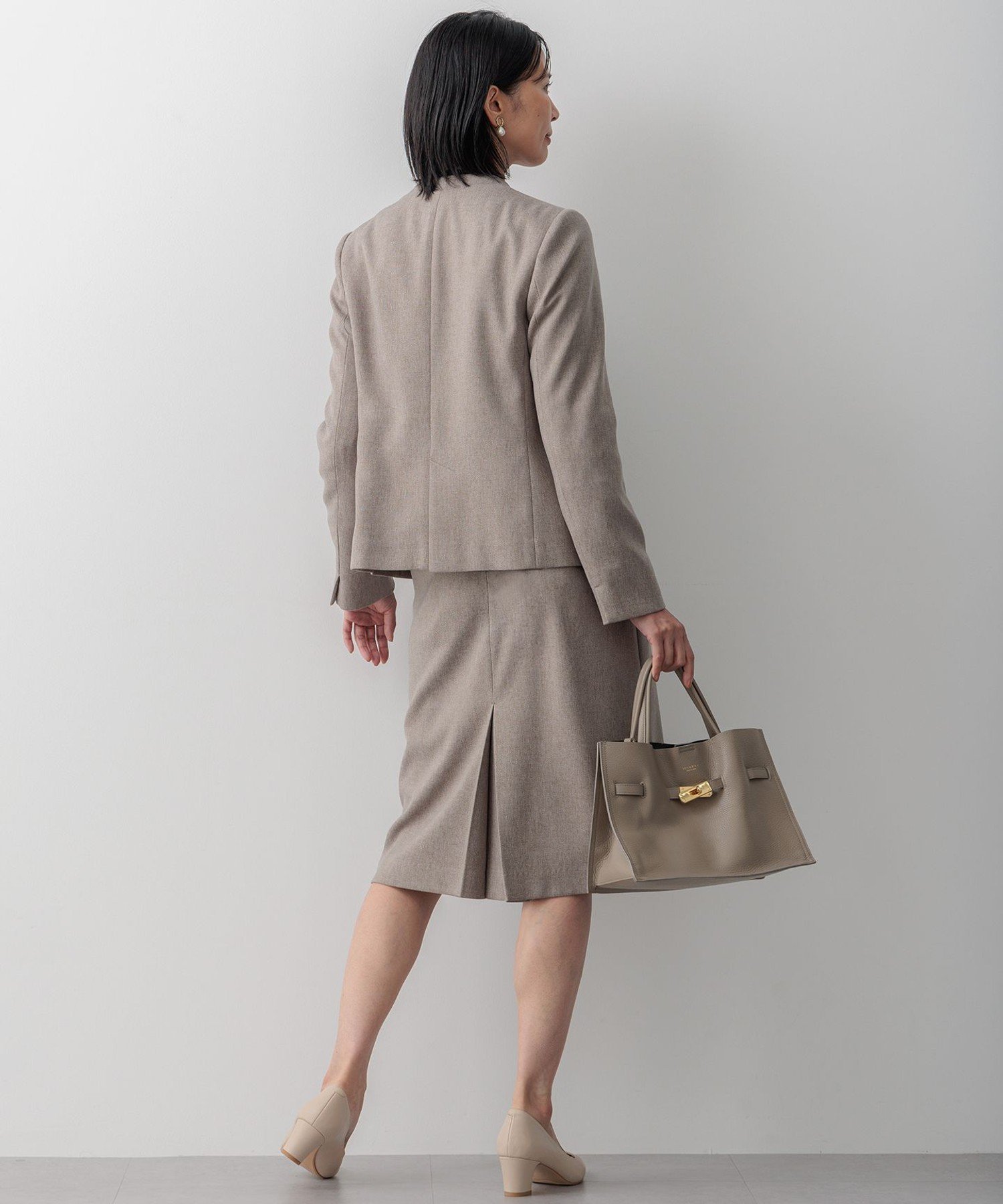 23区｜【洗える】ウールライクカルゼ ノーカラージャケット | Rakuten