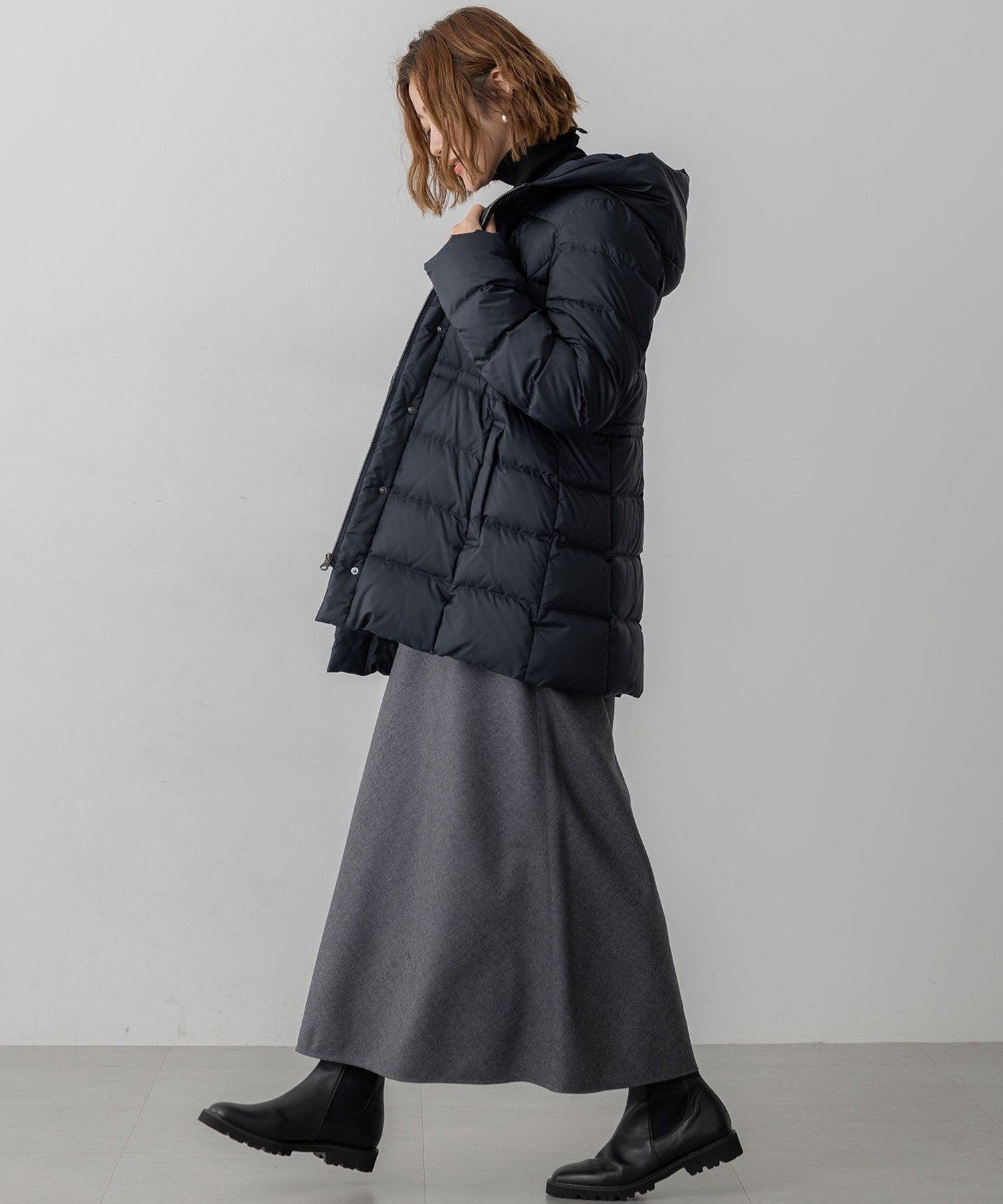 23区｜【VERY掲載/新色追加】シレータフタ ミドル丈 ダウンコート
