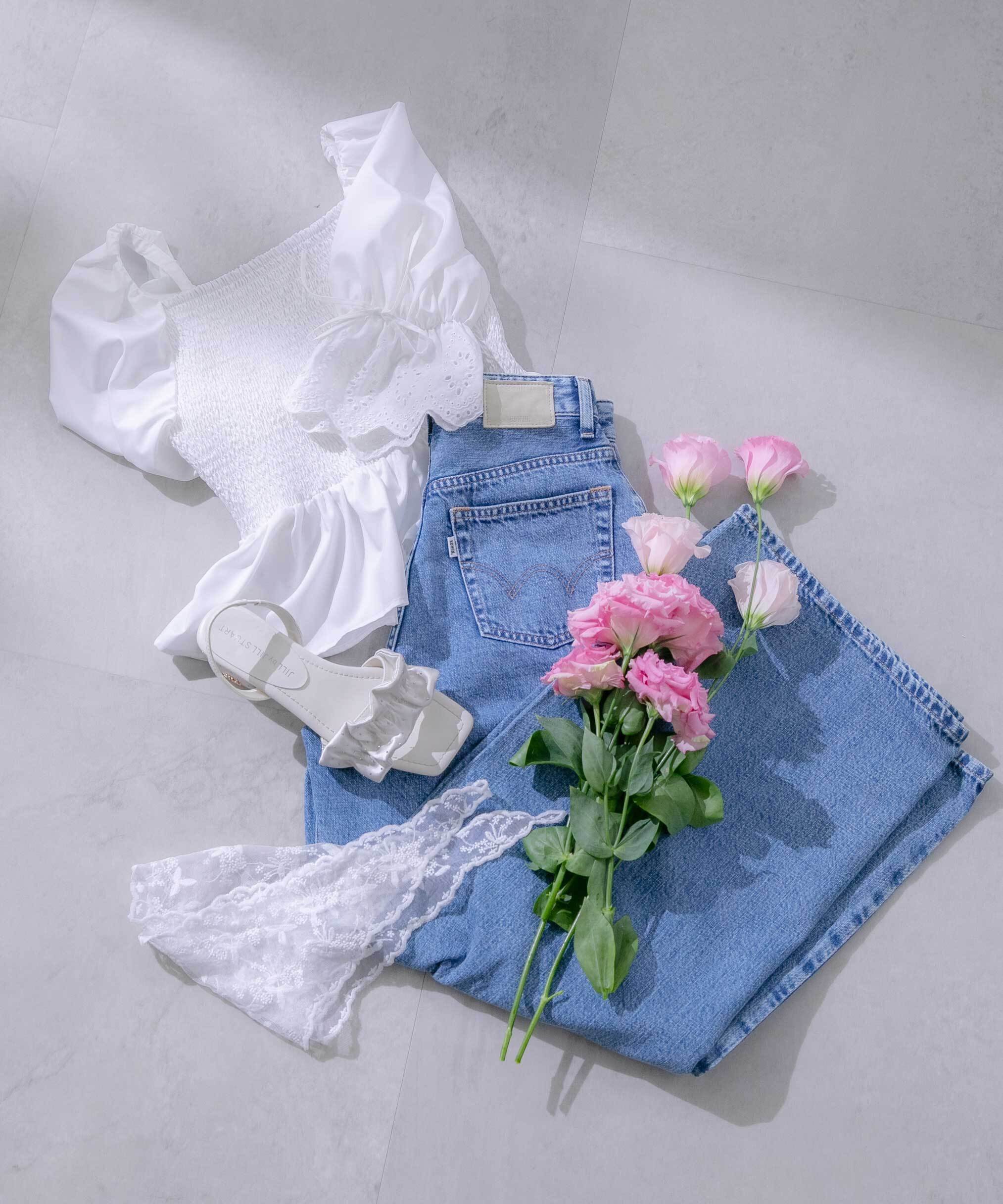 JILL by JILL STUART｜EDWINコラボ タックワイドパンツ | Rakuten