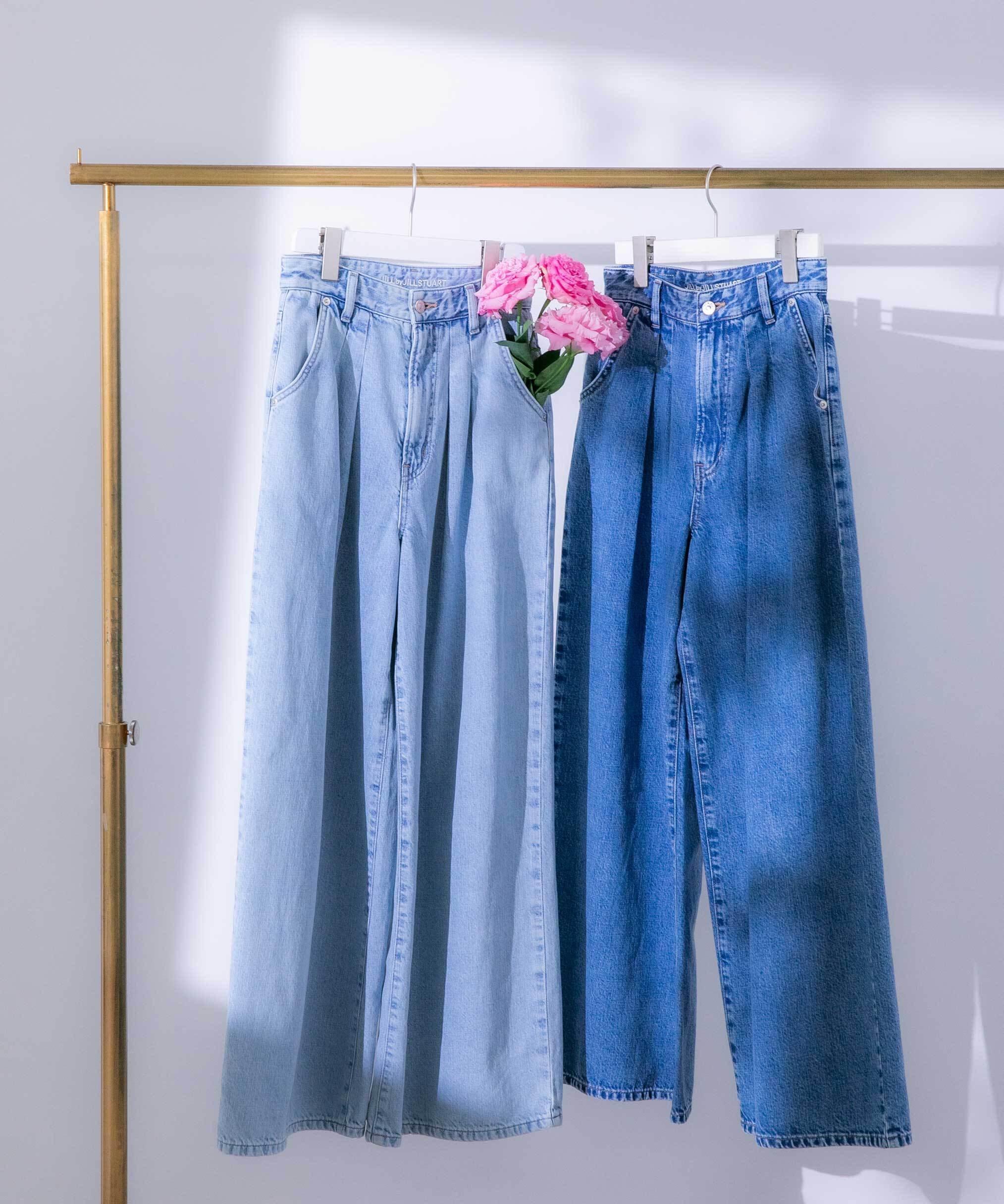 JILL by JILL STUART｜EDWINコラボ タックワイドパンツ | Rakuten