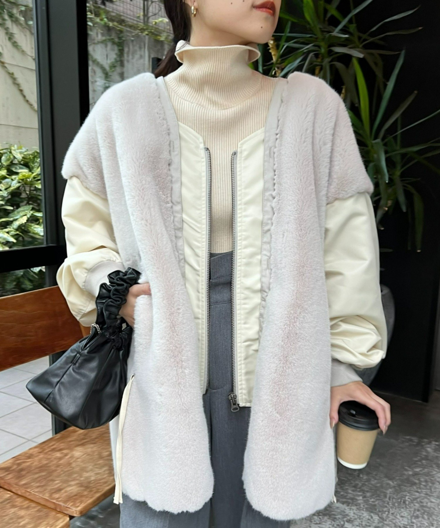 CIAOPANIC TYPY｜【etsinta/エシンタ】ファー切替ジャケット | Rakuten