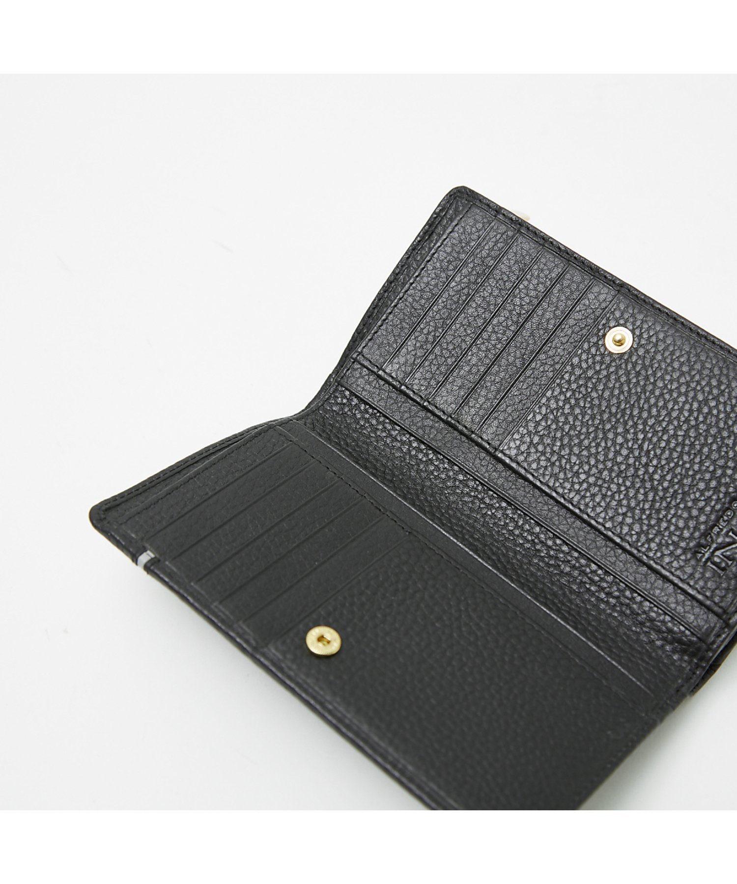 alfredoBANNISTER｜牛革 シボレザー ラインデザイン 二つ折り 長財布