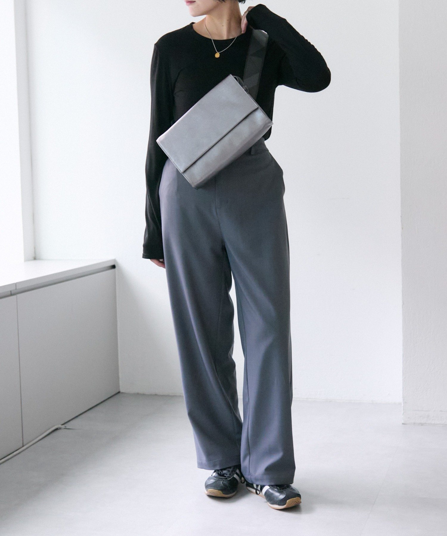 ear PAPILLONNER｜《本革/軽量470g/ボディバッグ》柄ワイドテープ