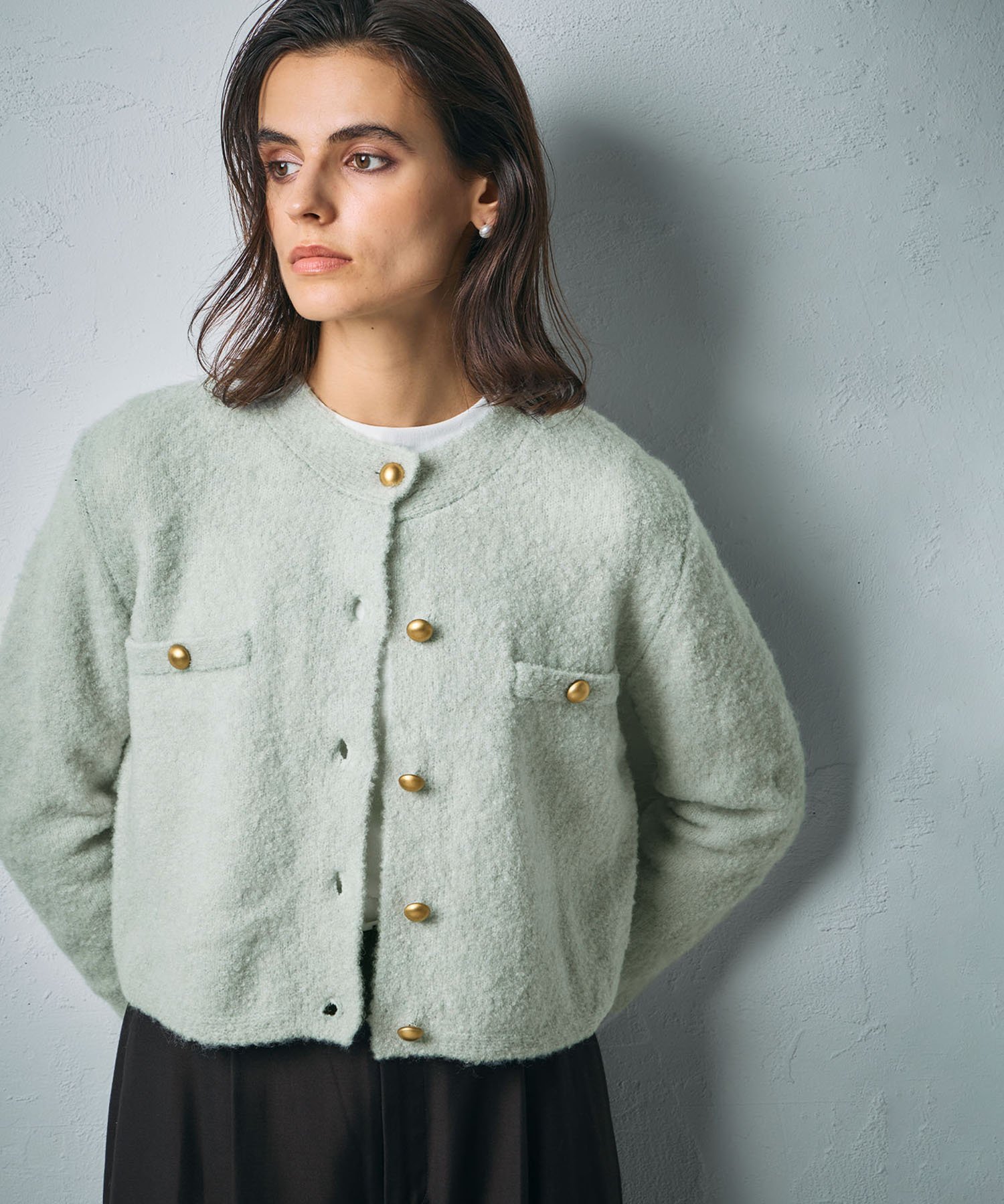 N.O.R.C｜ブークレーショートニットジャケット | Rakuten Fashion(楽天