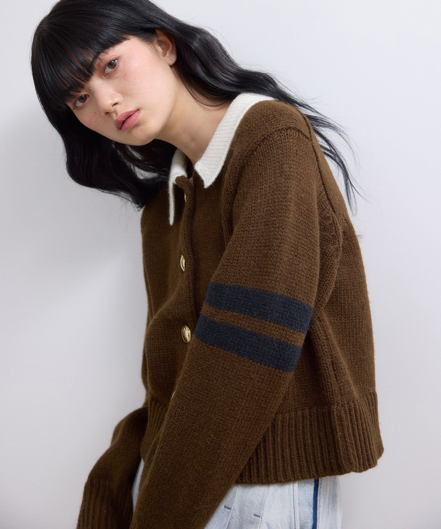 ADAM ET ROPE'｜【WEB限定】ポロニットカーディガン | Rakuten Fashion