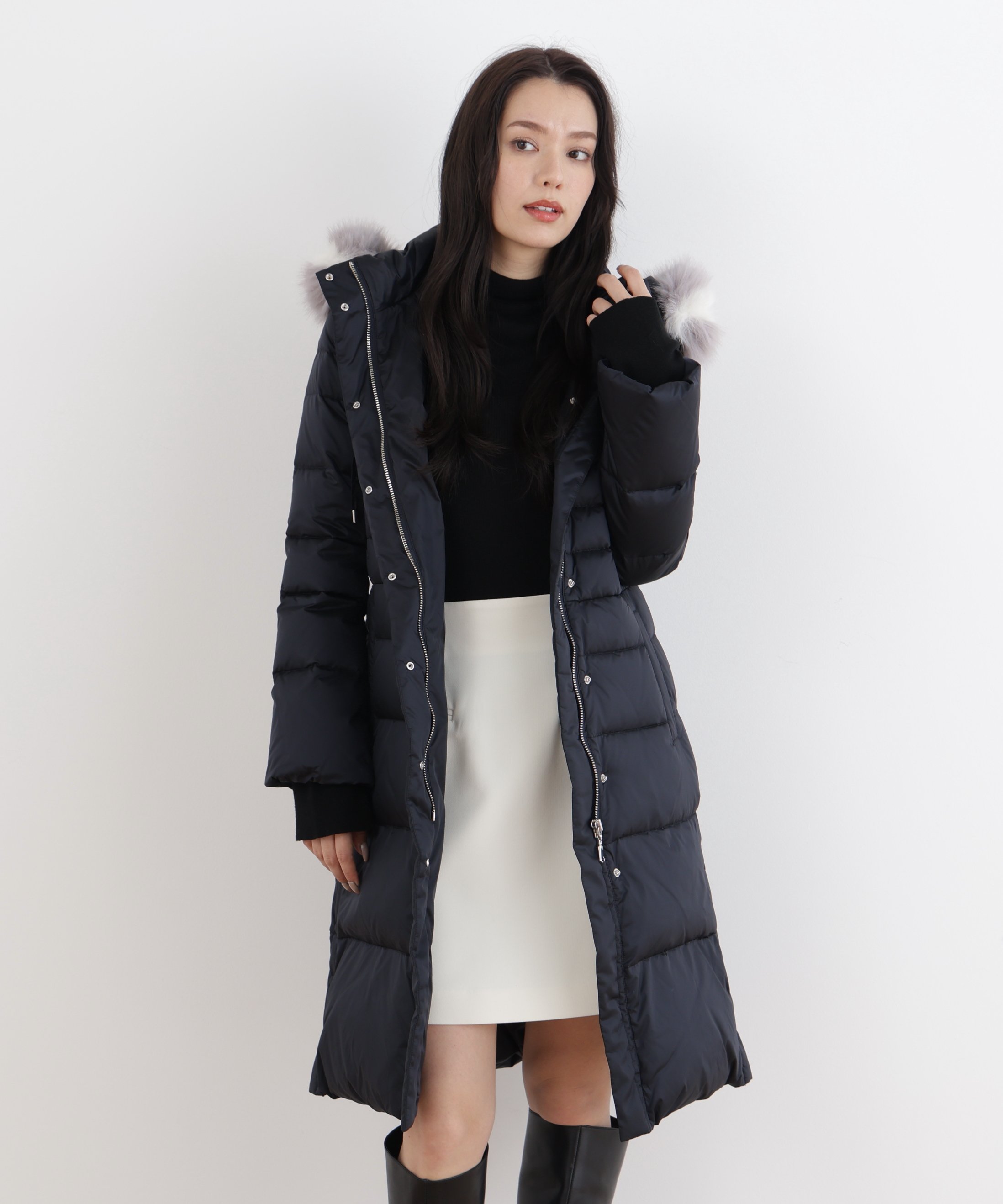 PINKY&DIANNE｜タフタロングダウンコート | Rakuten Fashion(楽天