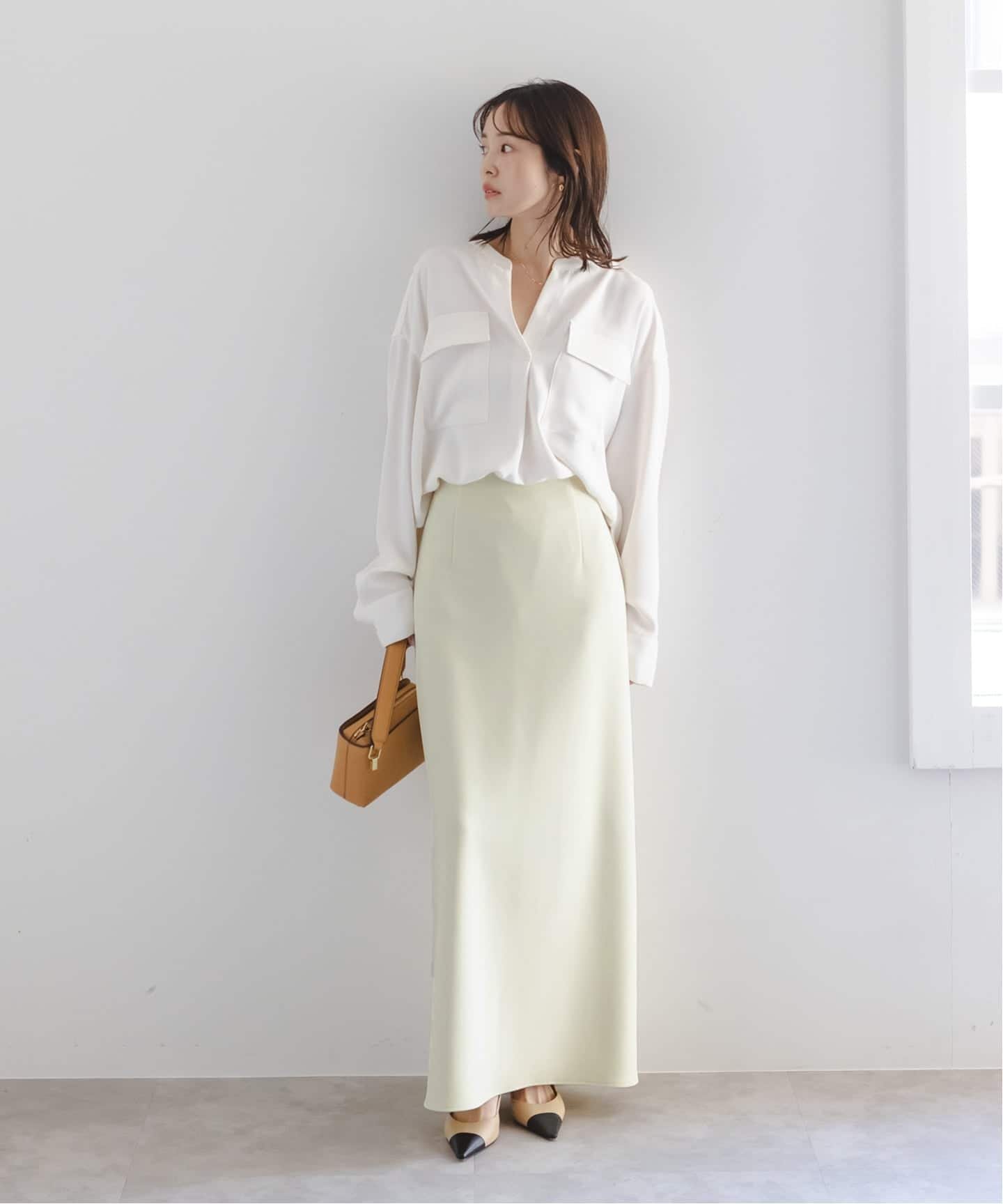 NOBLE｜《追加》コンフォートジャージーライクタイトスカート