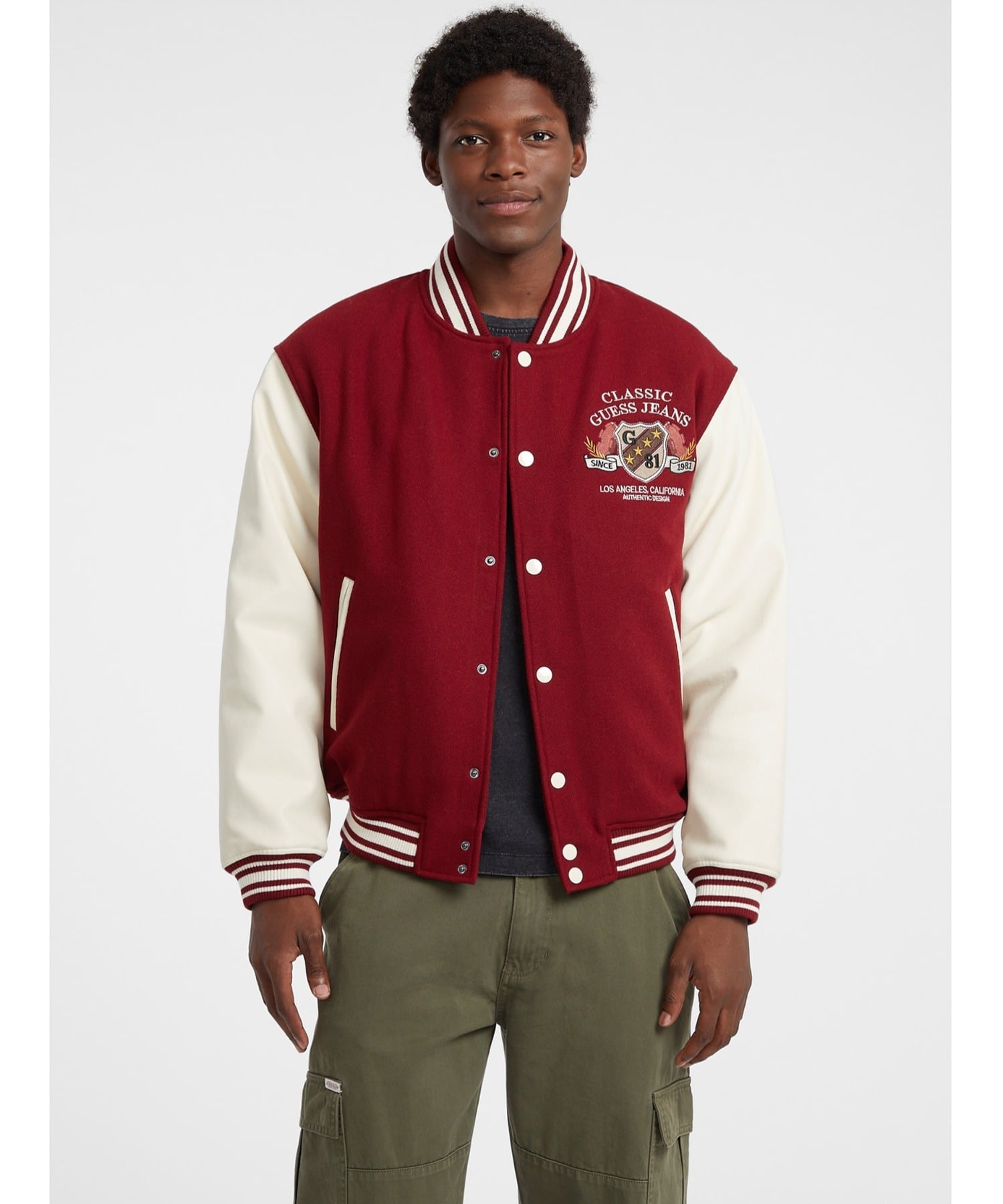 GUESS｜GUESS JEANS ジャケット スタジャン (M)Letterman Jacket