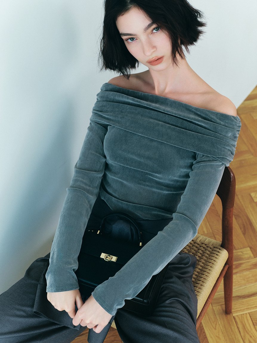 FRAY I.D｜オフショルフロッキーチュールトップス | Rakuten Fashion