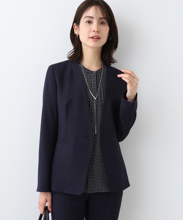 INDIVI｜【洗える/スーツ】ノーカラージャケット | Rakuten Fashion