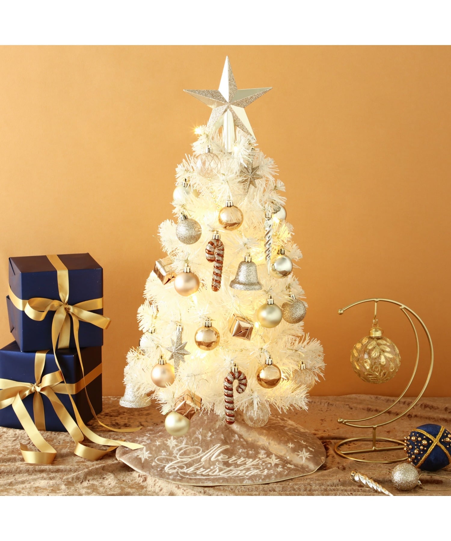 Francfranc｜クリスマスツリー スターターセット 60cm ホワイト