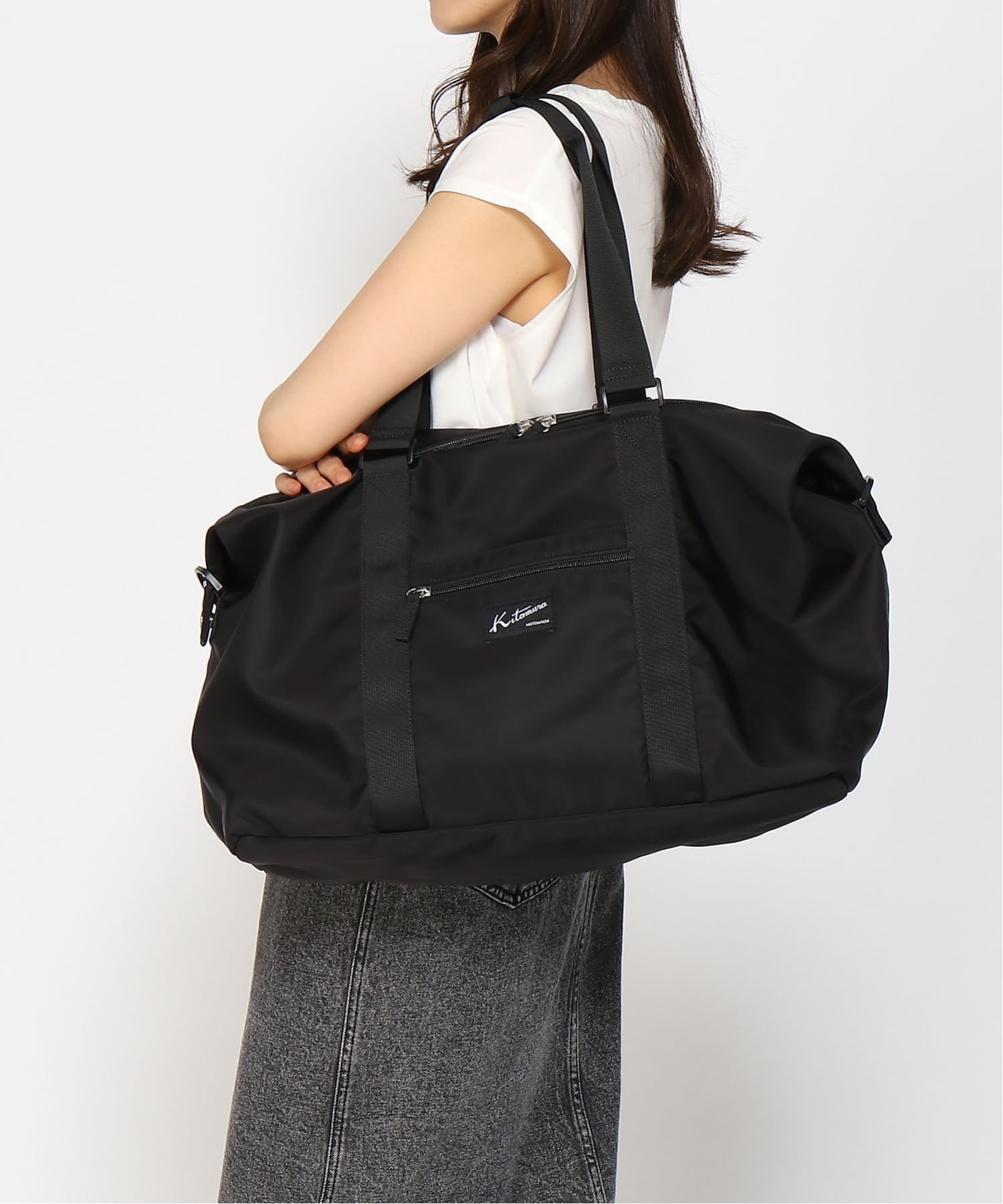 Kitamura キタムラ ボストンバッグ ダークブルー ボストンバッグ