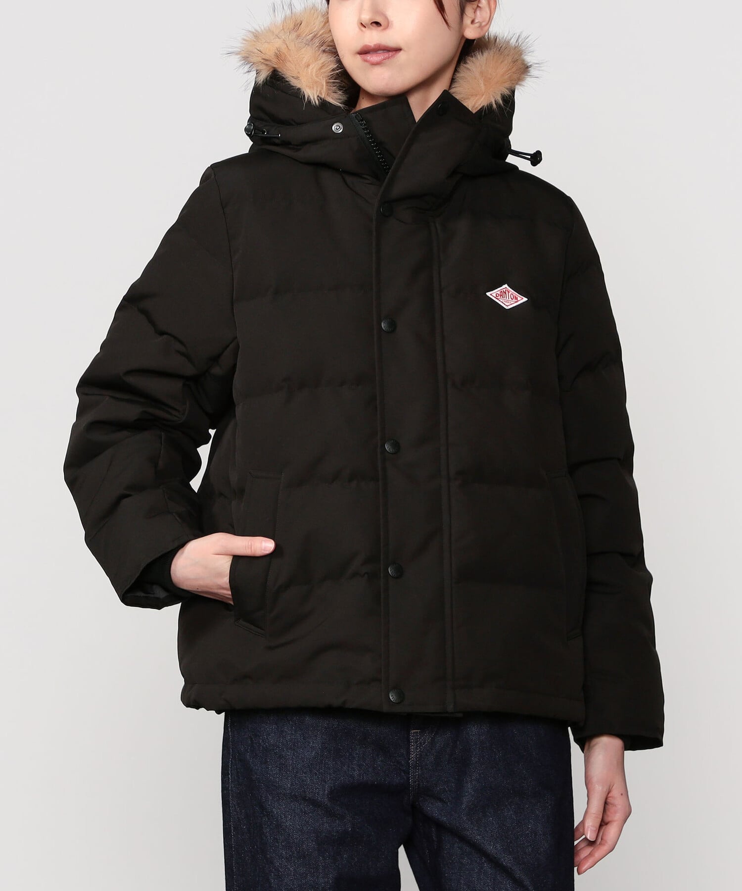 Bshop｜DANTON | ポリエステルタッサー ファーフード ダウンジャケット