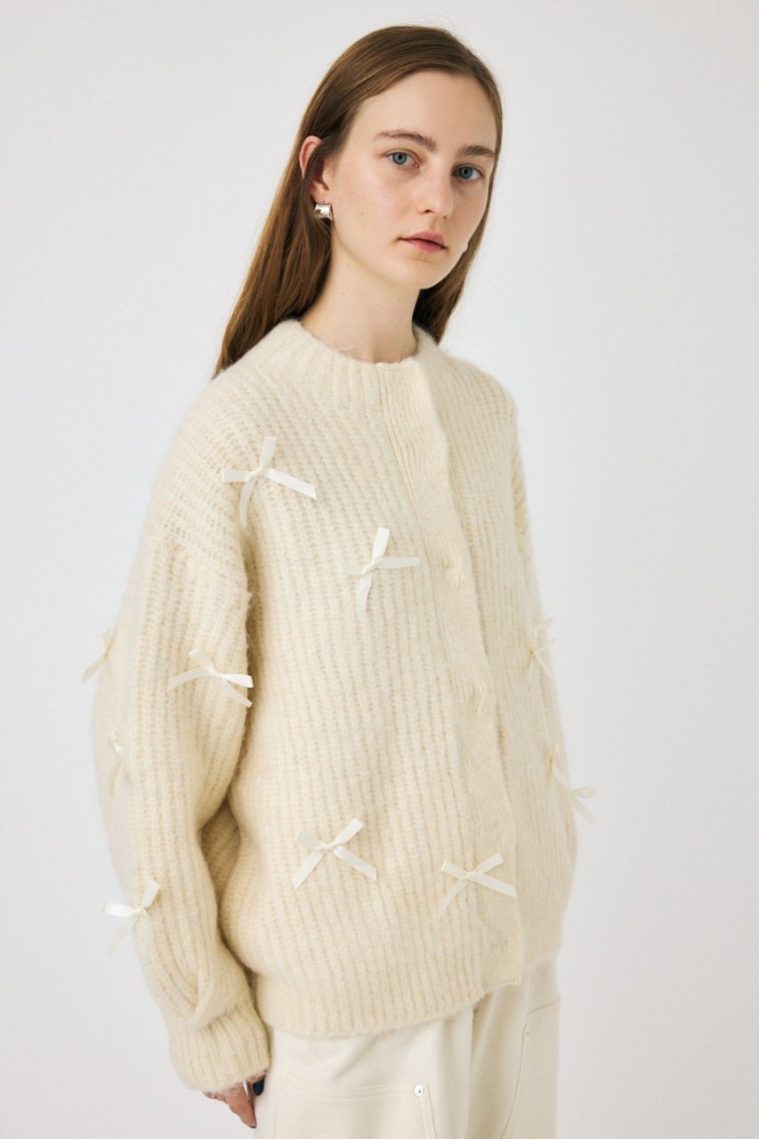 moussy｜RIBBON FANCY カーディガン | Rakuten Fashion(楽天