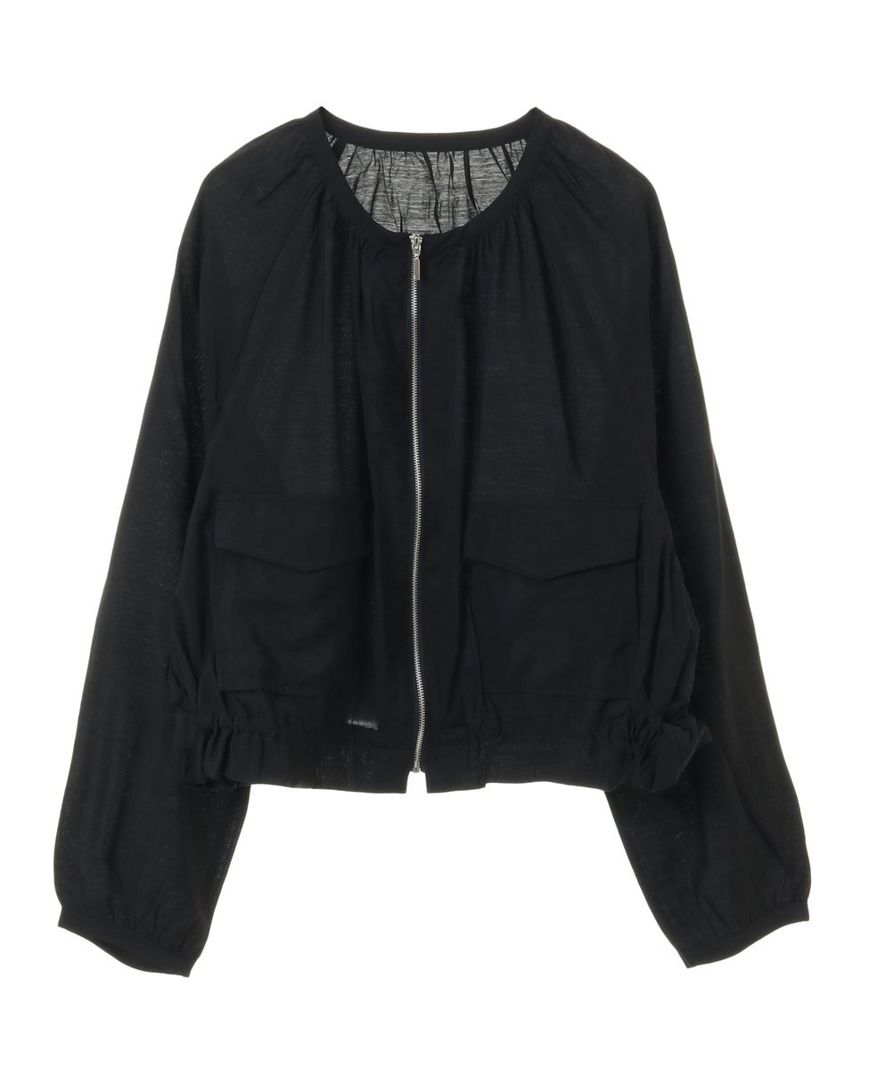 SOFFITTO｜シアーショート丈ノーカラーブルゾン(取り扱い店舗限定