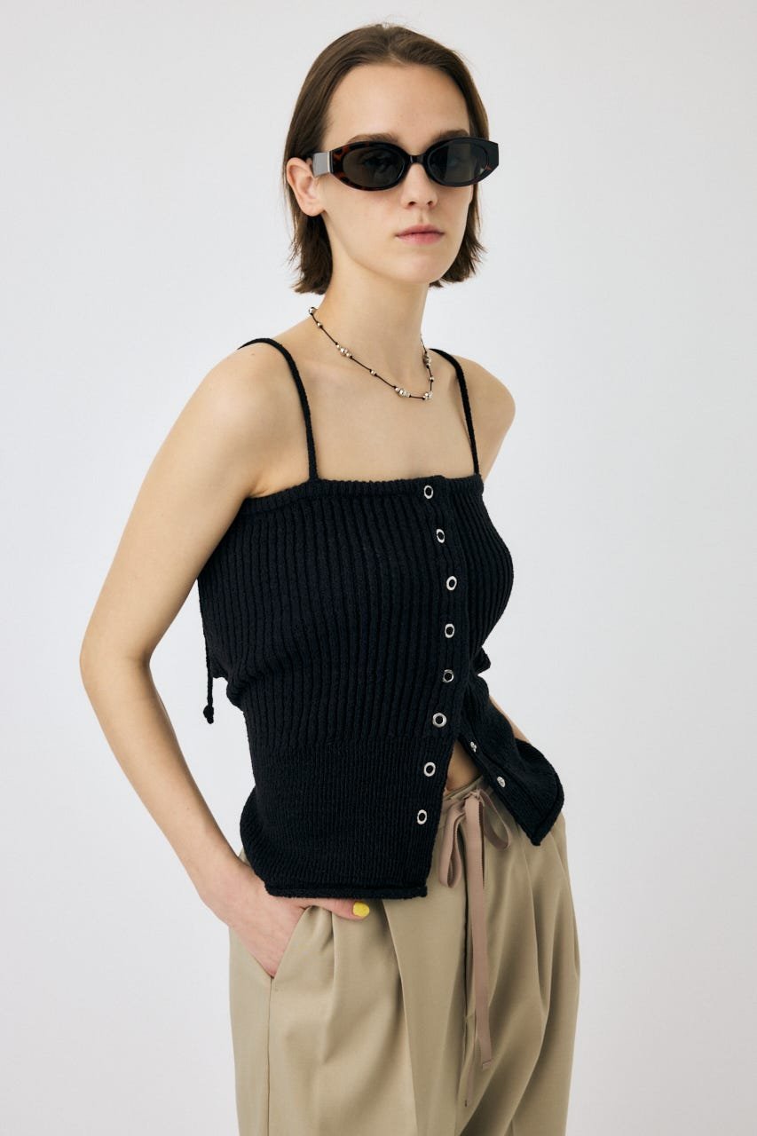 moussy｜FRONT BUTTON ニットキャミ | Rakuten Fashion(楽天
