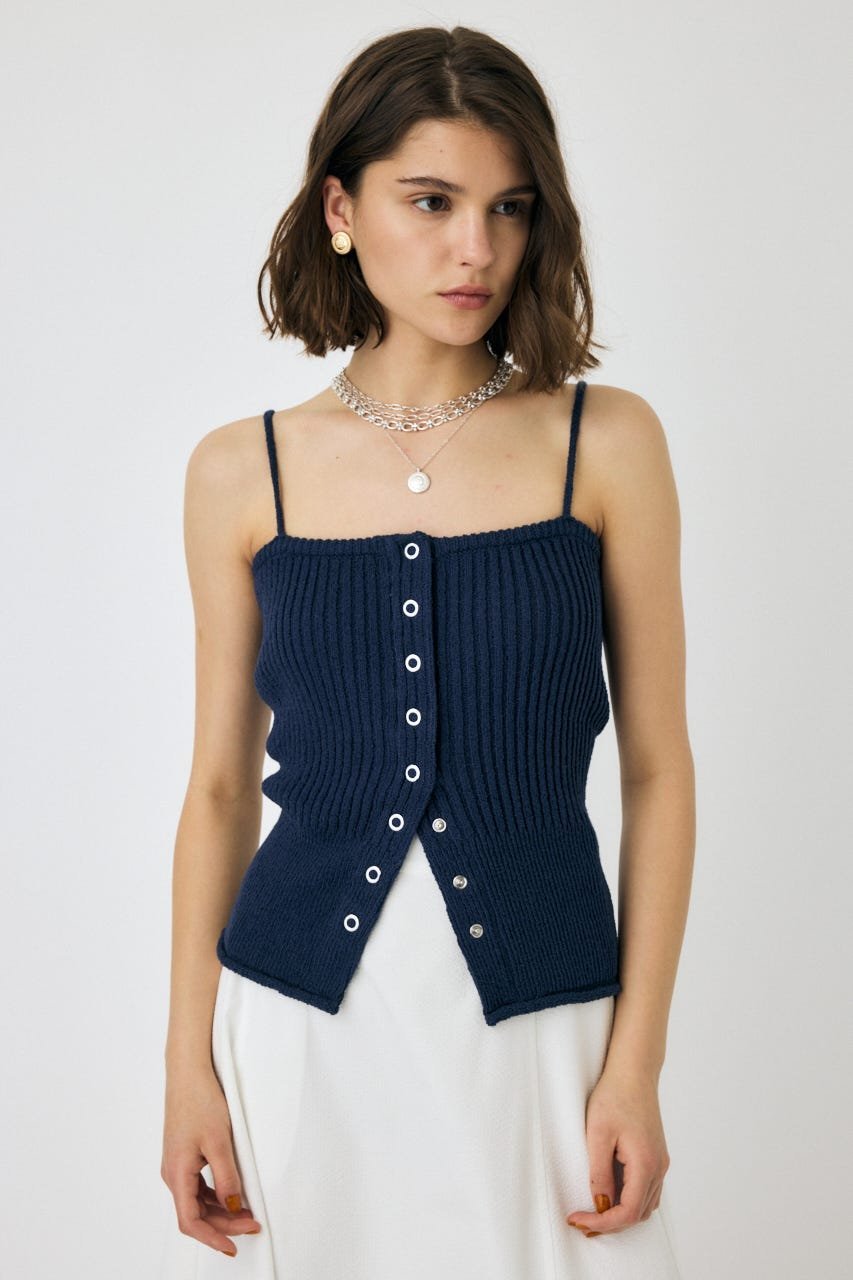 moussy｜FRONT BUTTON ニットキャミ | Rakuten Fashion(楽天