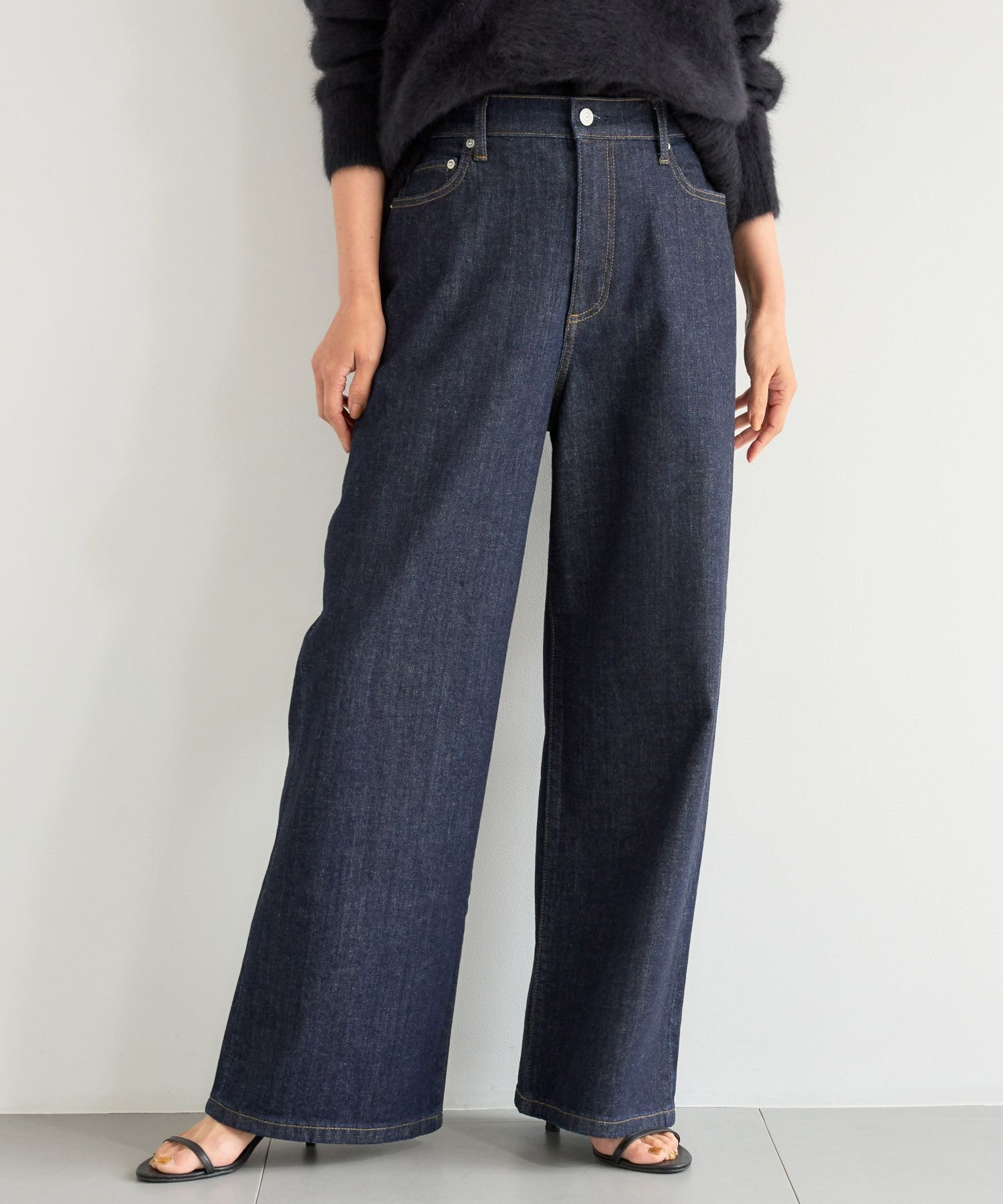 BARNYARDSTORM｜ソフトウエストワイドデニムパンツ【一部店舗限定