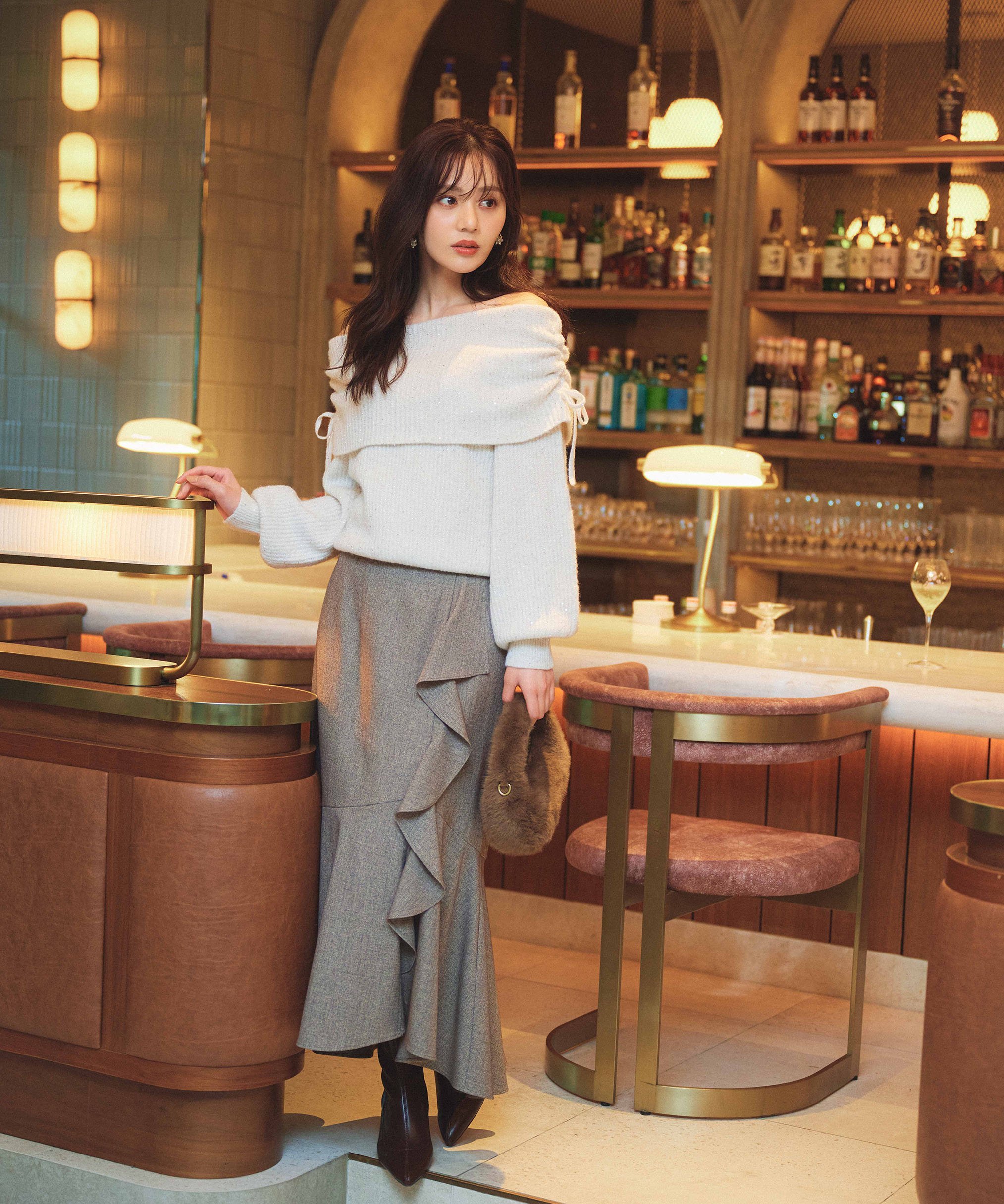 PROPORTION BODY DRESSING｜ラッフルディテールスカート 25AW