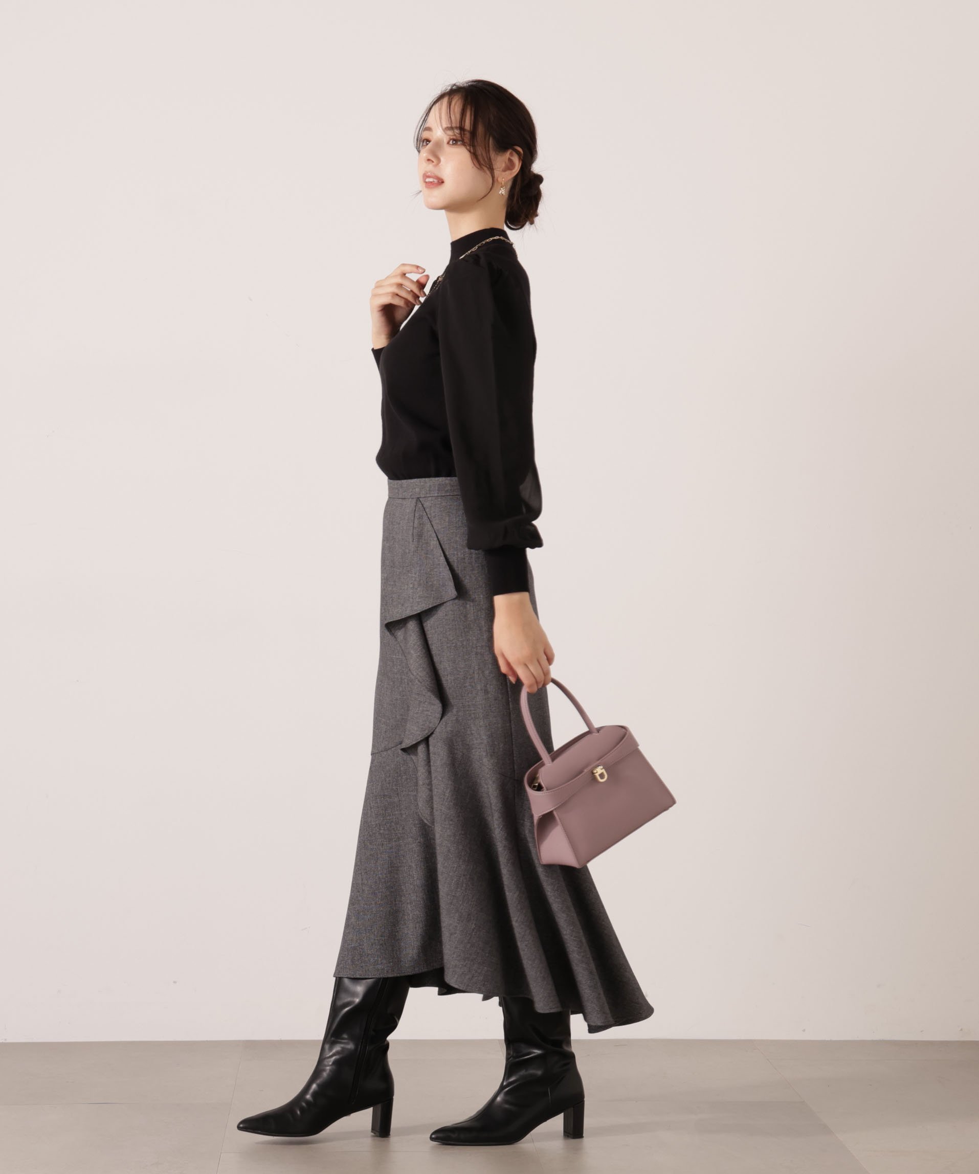 PROPORTION BODY DRESSING｜ラッフルディテールスカート 25AW